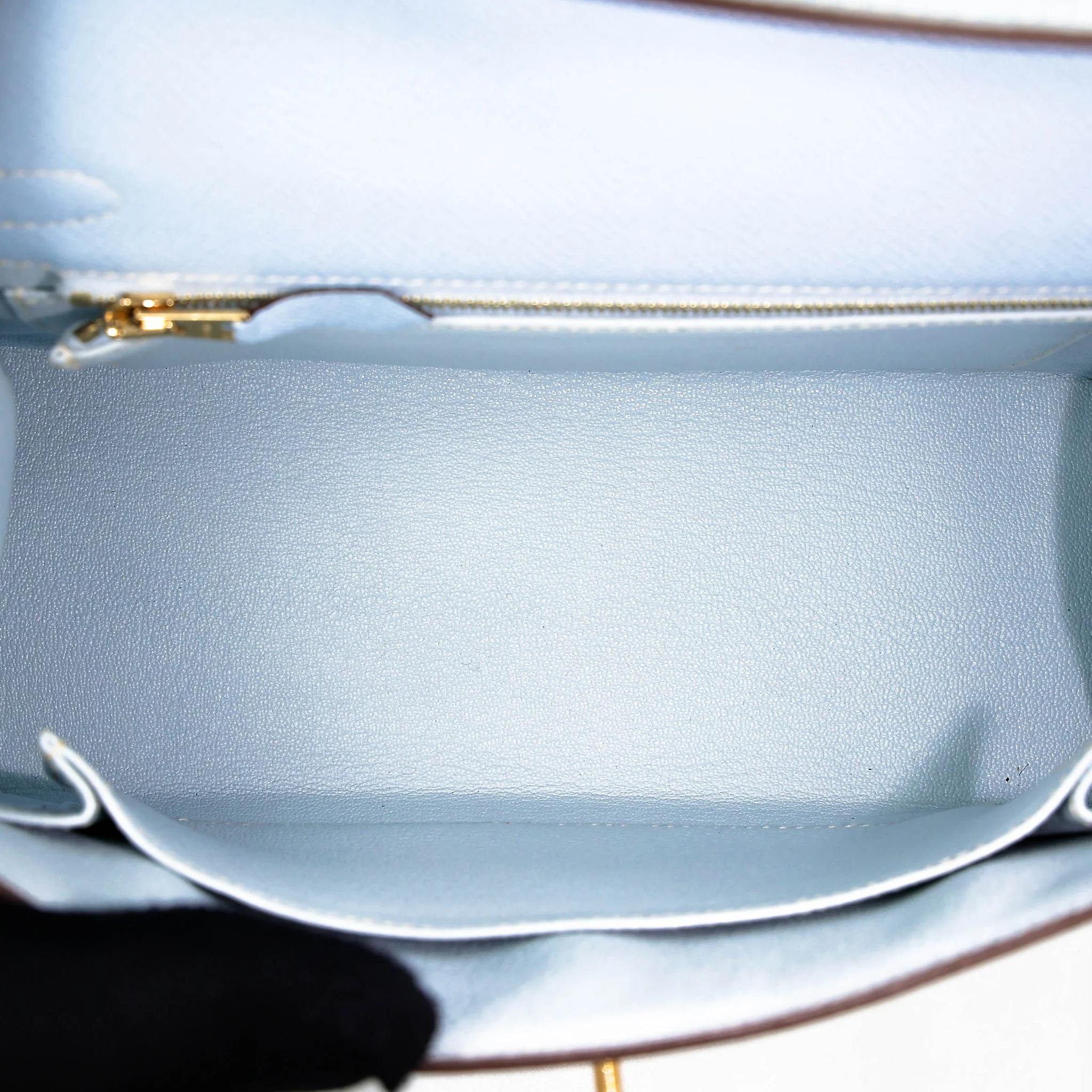 ランク NS 未使用品 HERMÈS エルメス ケリー25 セリエ ブルーブリュム (T0) エプソン ゴールド金具 Y刻印 (2020) - 18