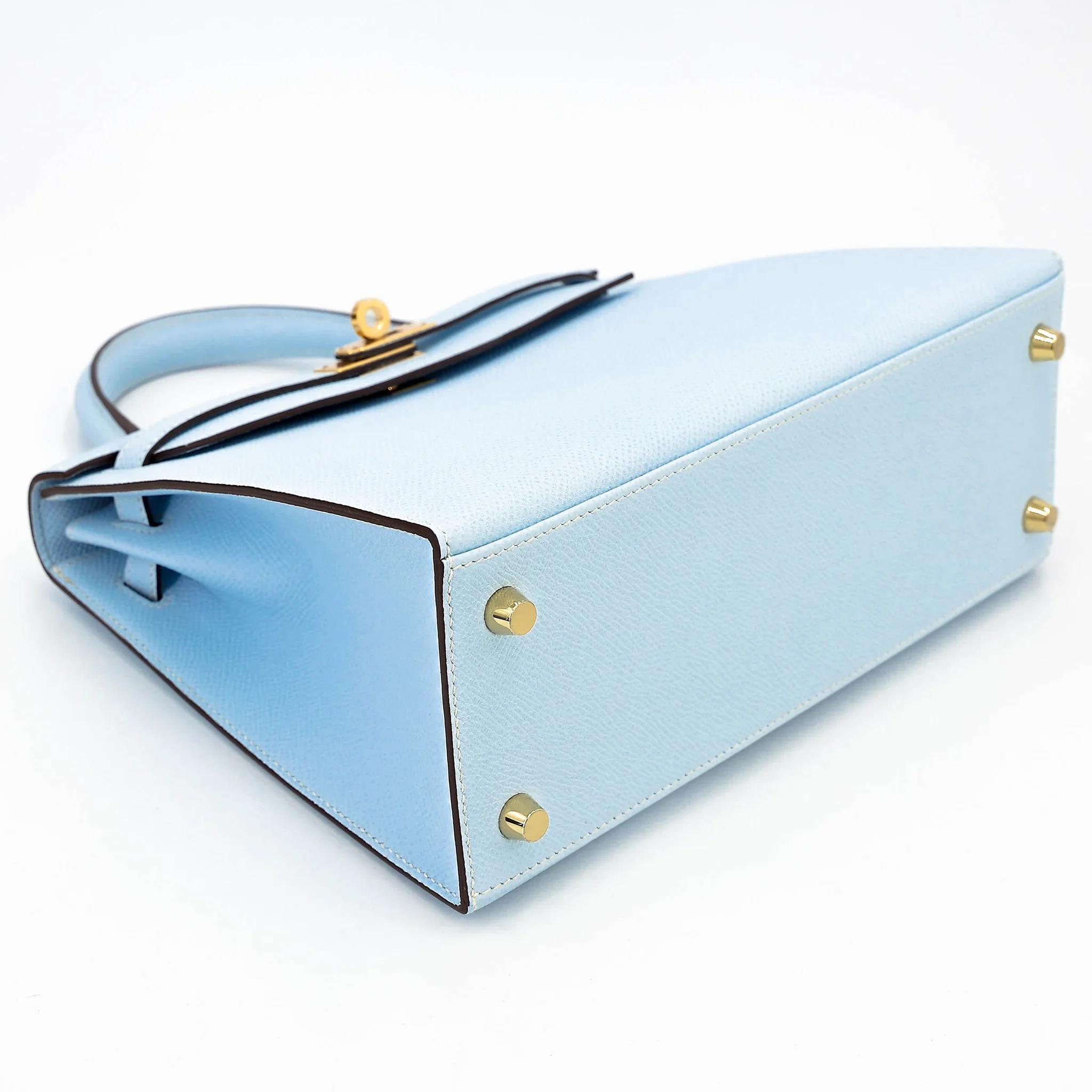 ランク NS 未使用品 HERMÈS エルメス ケリー25 セリエ ブルーブリュム (T0) エプソン ゴールド金具 Y刻印 (2020) - 5