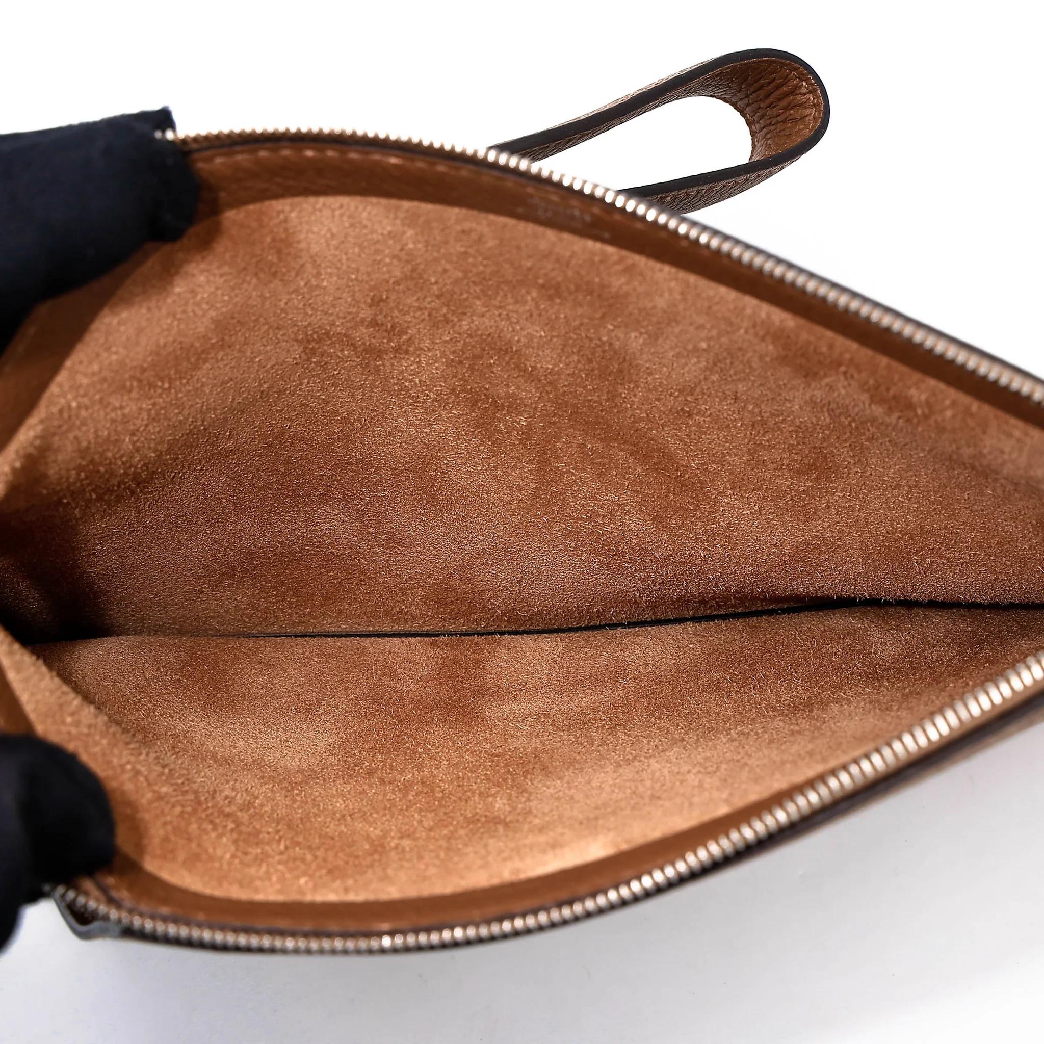 ランク NS 未使用品 HERMÈS エルメス キャバヴェルティージュ 24 ポーチ アルザン (3G) トゴ シルバー金具 - 14