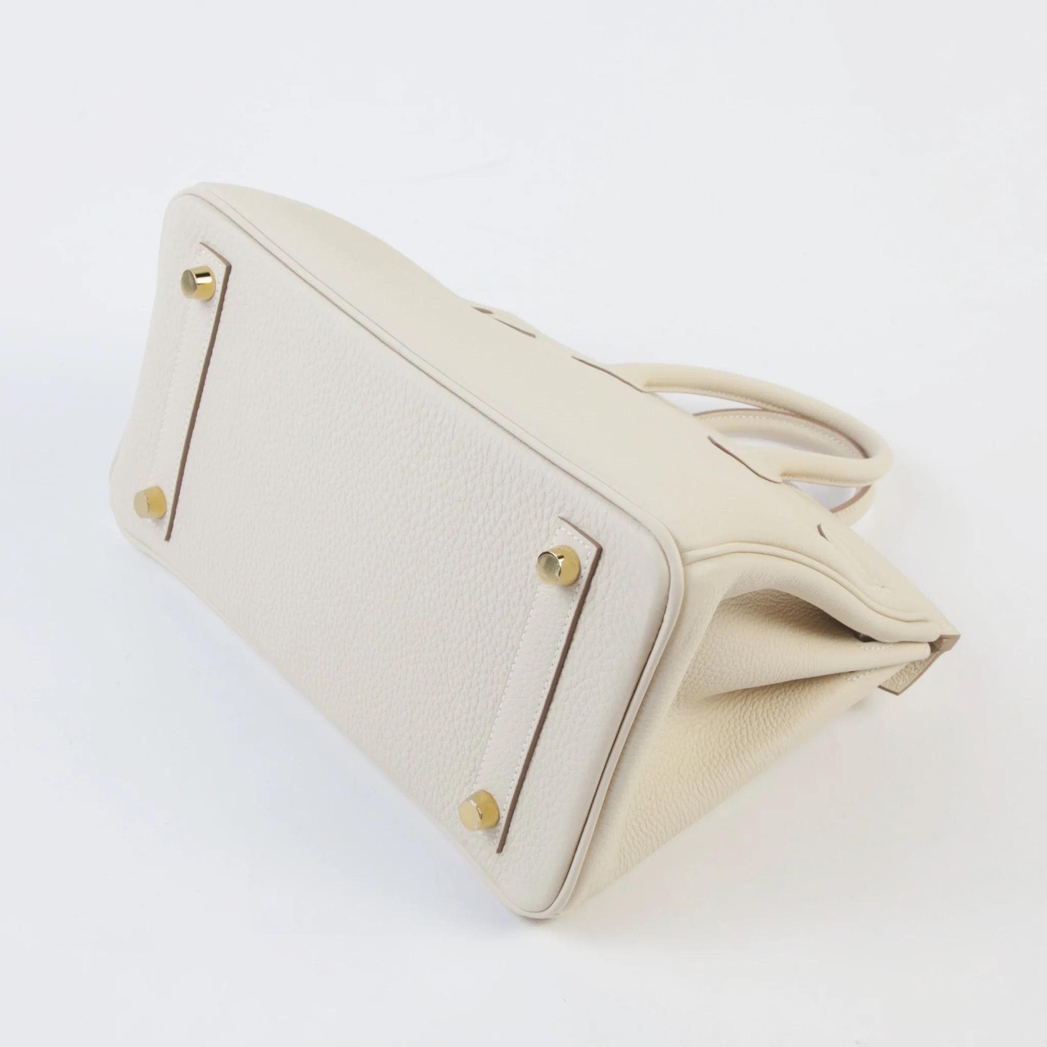 Brand New ( Rank N ) HERMÈS Birkin 25 Craie (10) Togo Gold hardware G (2026) - 7