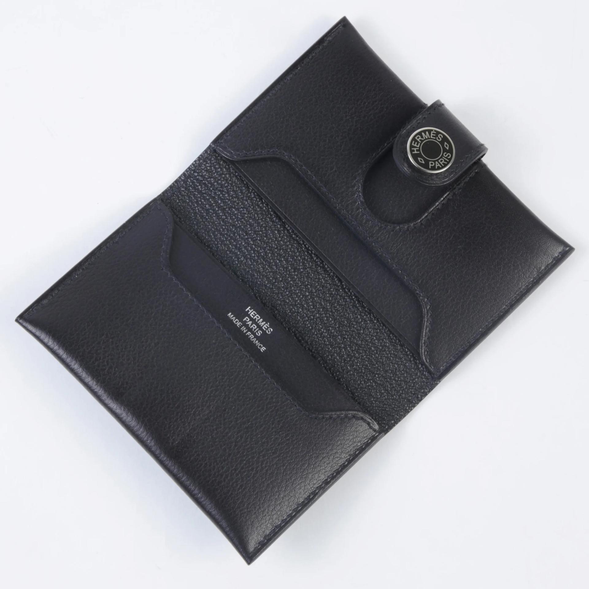 Excellent ( Rank SA ) HERMÈS RMS Card holder Noir (89) Palladium hardware B (2023) - 4