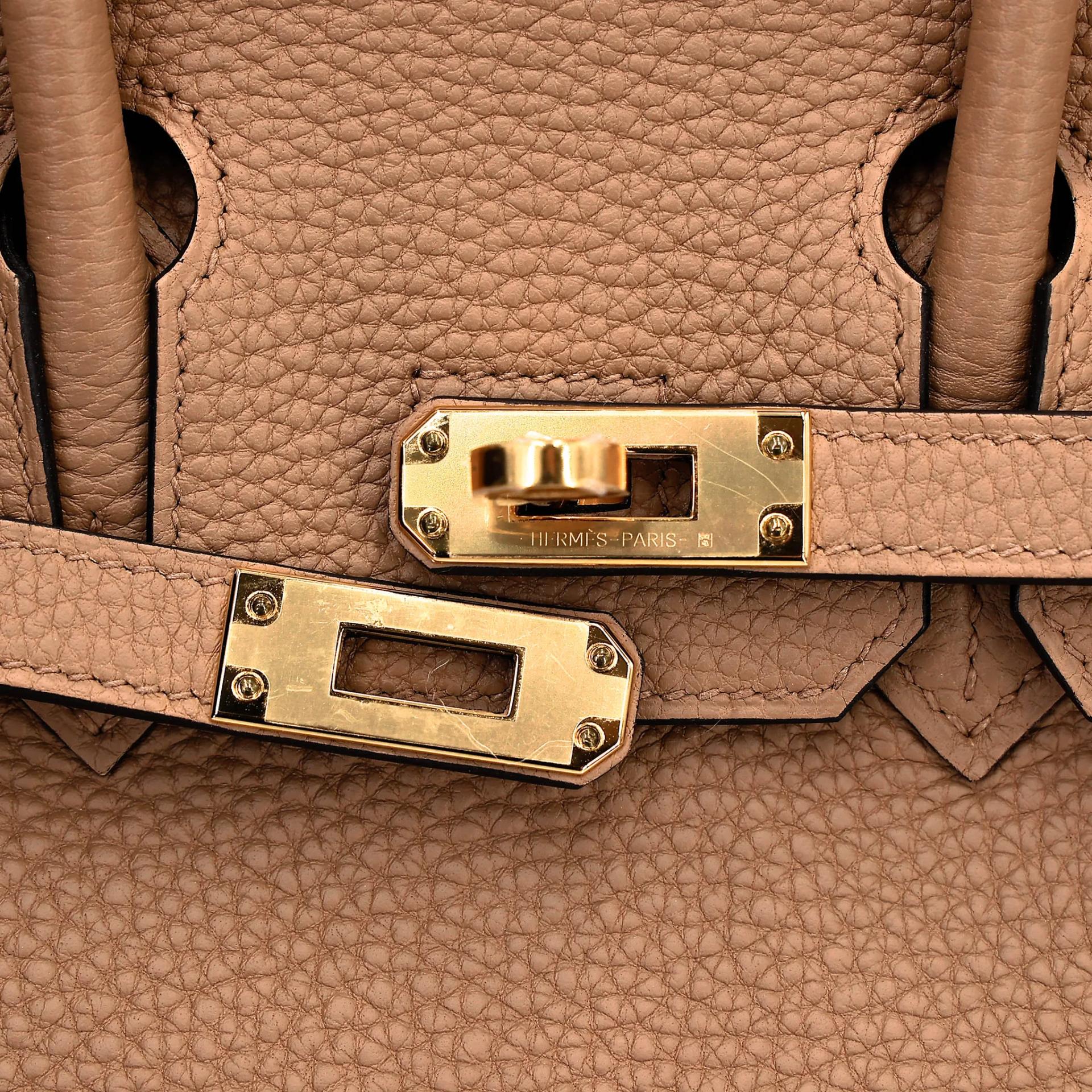 Unused ( Rank NS ) HERMÈS Birkin 25 Chai (0M) Togo Gold hardware U (2022) - 8