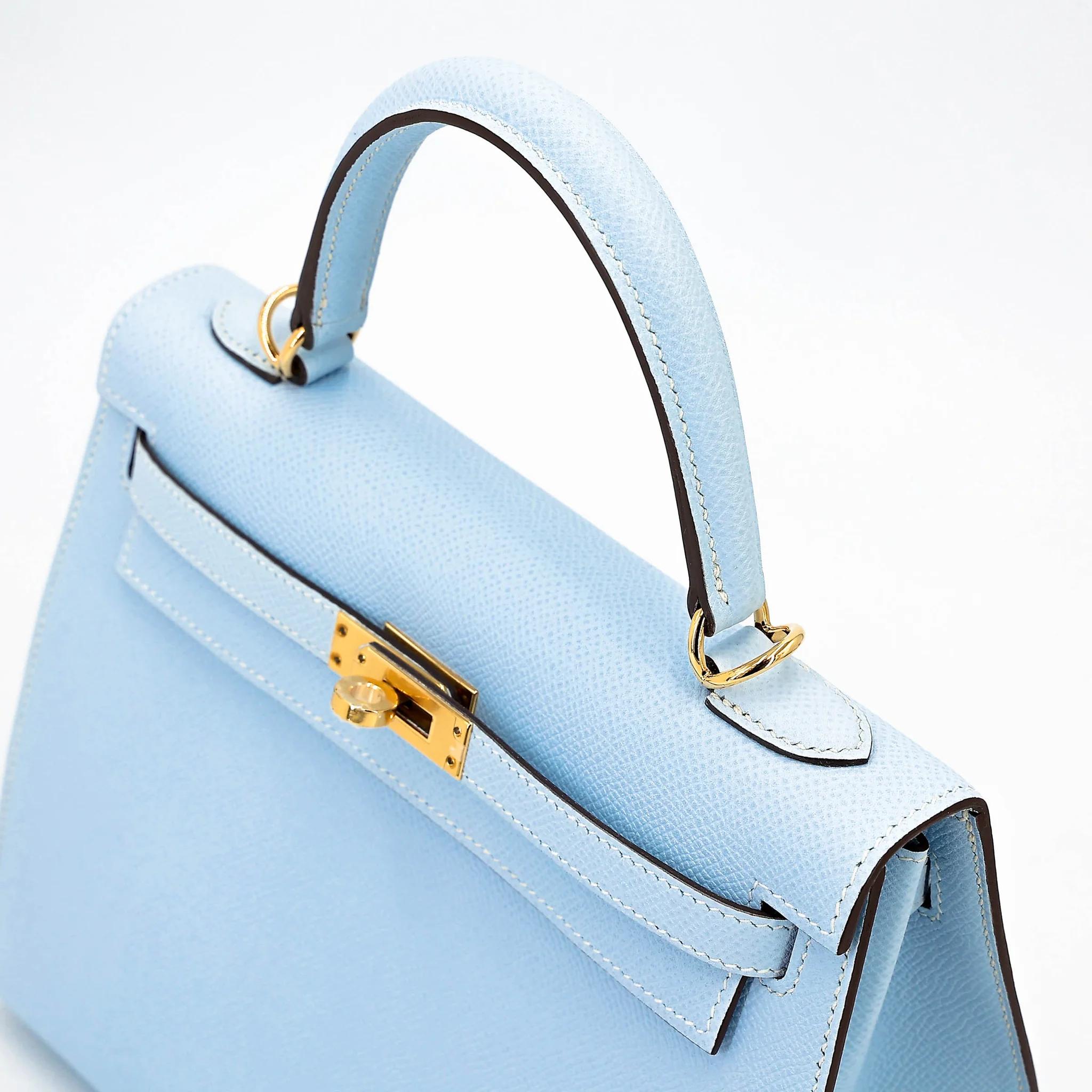 ランク NS 未使用品 HERMÈS エルメス ケリー25 セリエ ブルーブリュム (T0) エプソン ゴールド金具 Y刻印 (2020) - 3