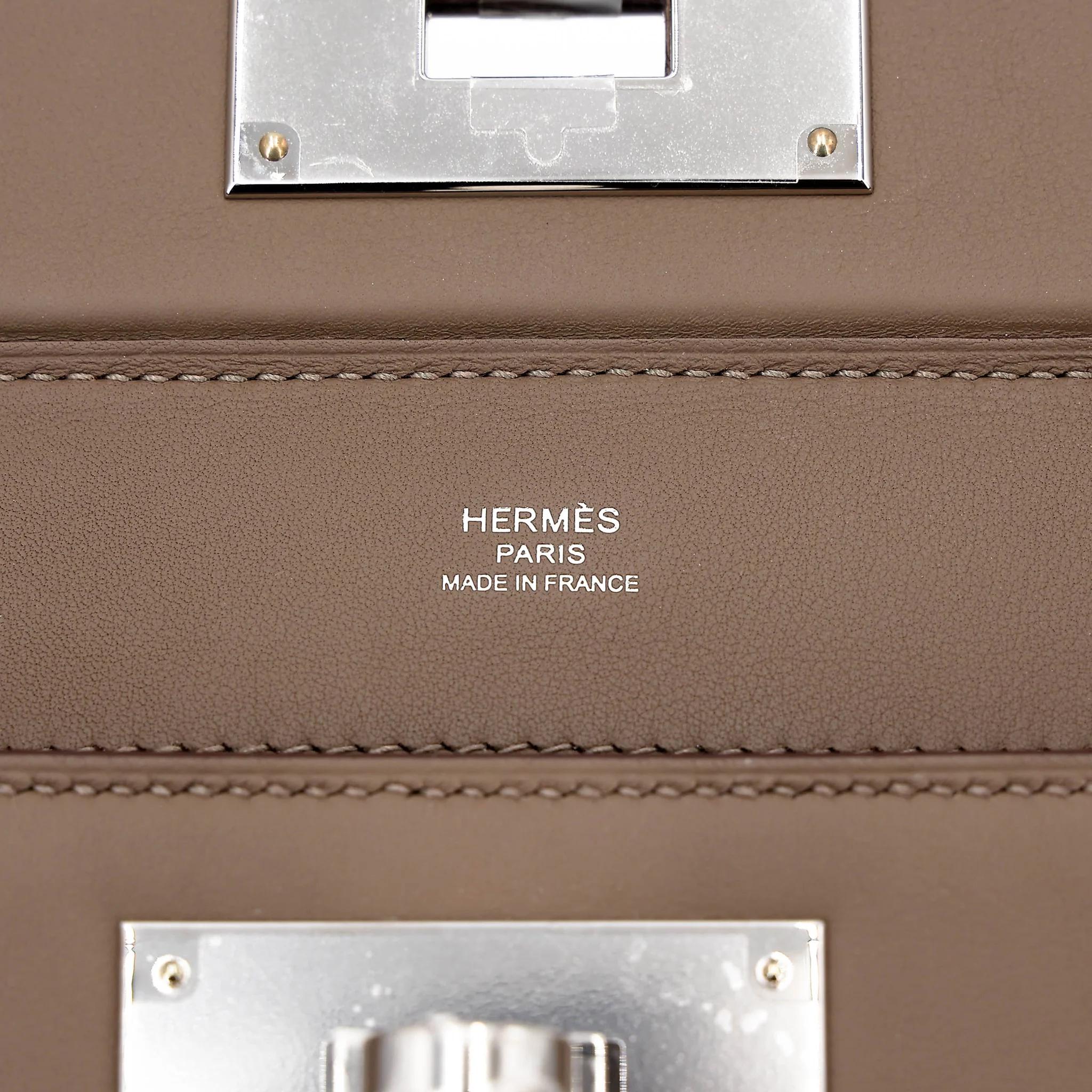 ランク NS 未使用品 HERMÈS エルメス ヴァンキャトルミニ エトゥープ (18) エバーカラー シルバー金具 W刻印 (2024) - 12