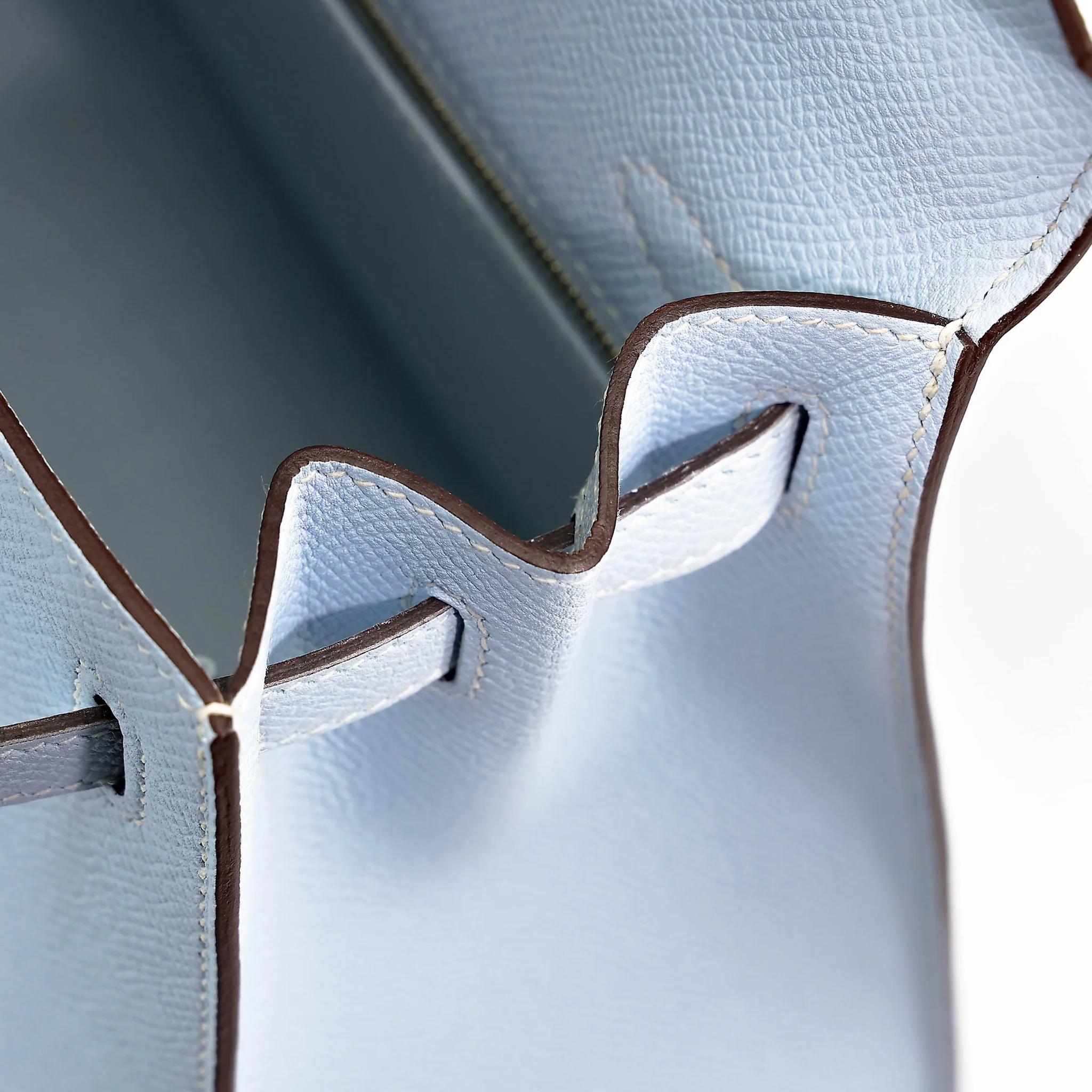 ランク NS 未使用品 HERMÈS エルメス ケリー25 セリエ ブルーブリュム (T0) エプソン ゴールド金具 Y刻印 (2020) - 16