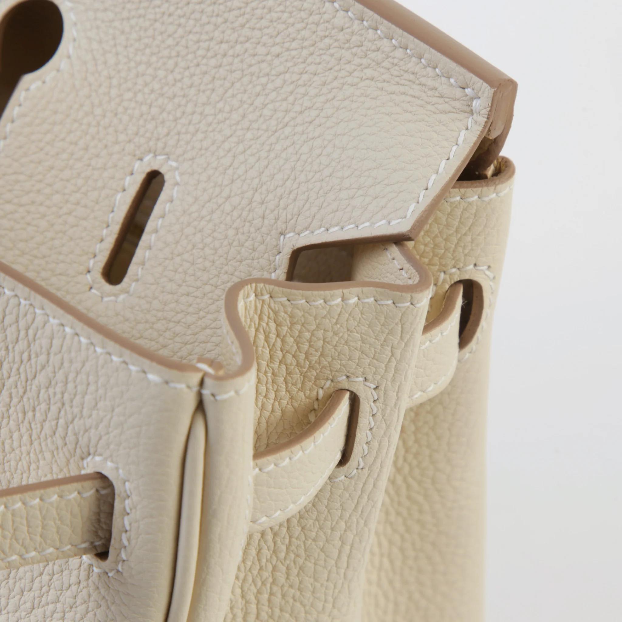 Brand New ( Rank N ) HERMÈS Birkin 25 Craie (10) Togo Gold hardware G (2026) - 11