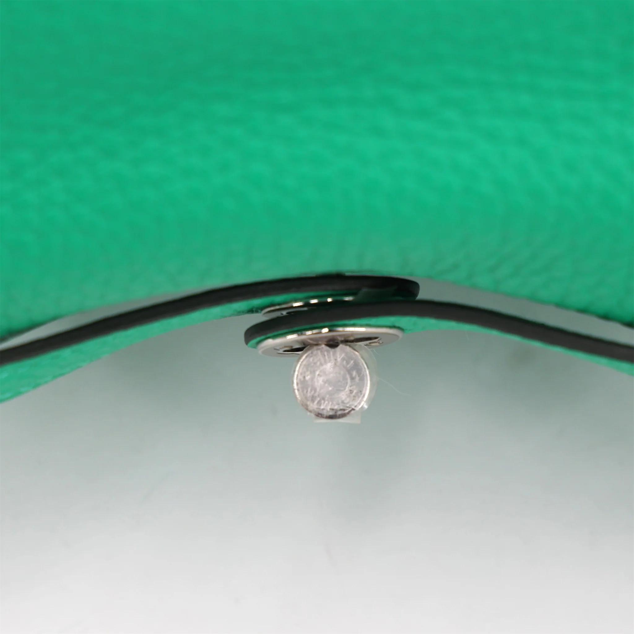 Unused ( Rank NS ) HERMÈS Mini Lindy Menthe (6W) Clemence Palladium hardware U (2022) - 9