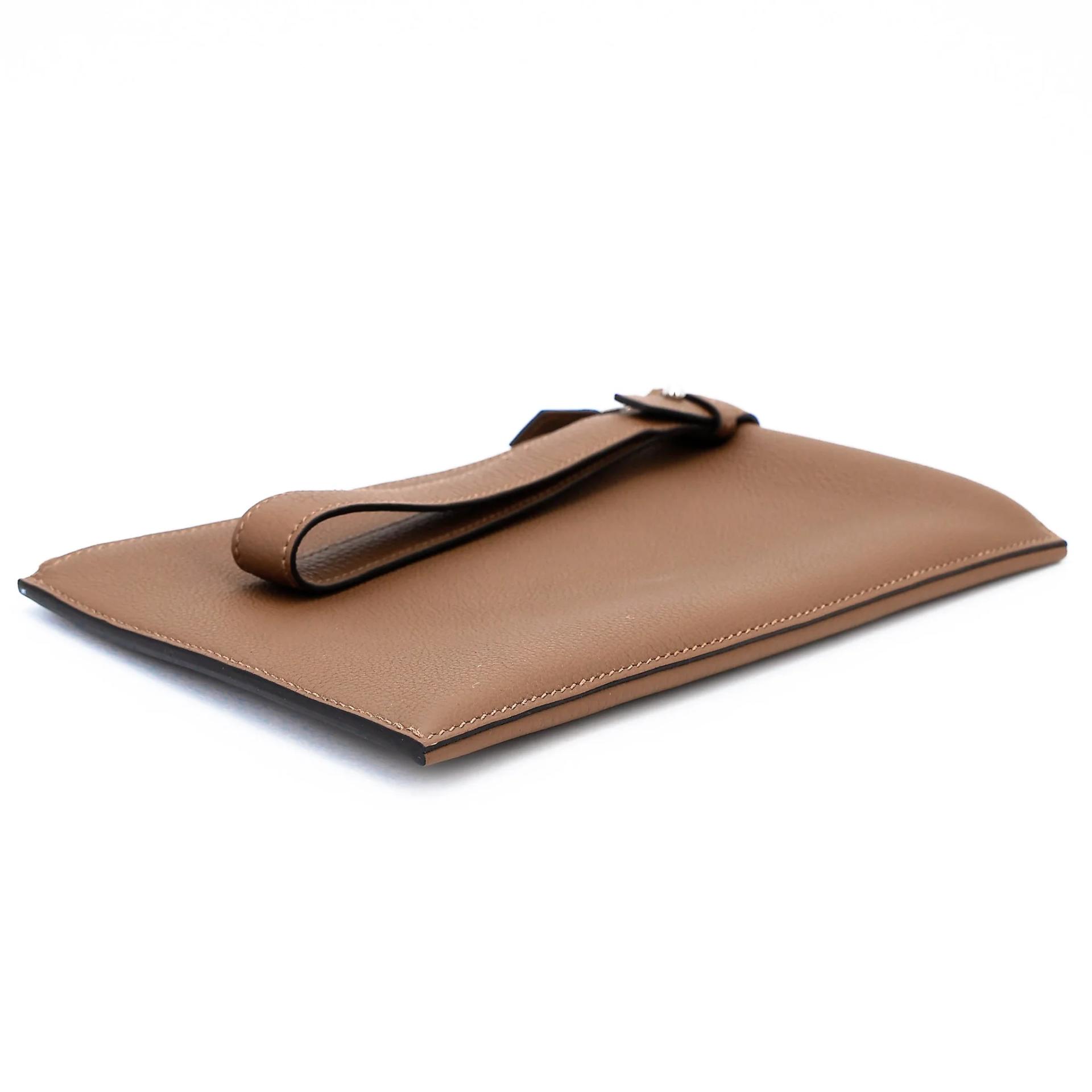 Unused ( Rank NS ) HERMÈS Cabavertige 24 pouch Alezan (3G) Togo Palladium hardware - 9