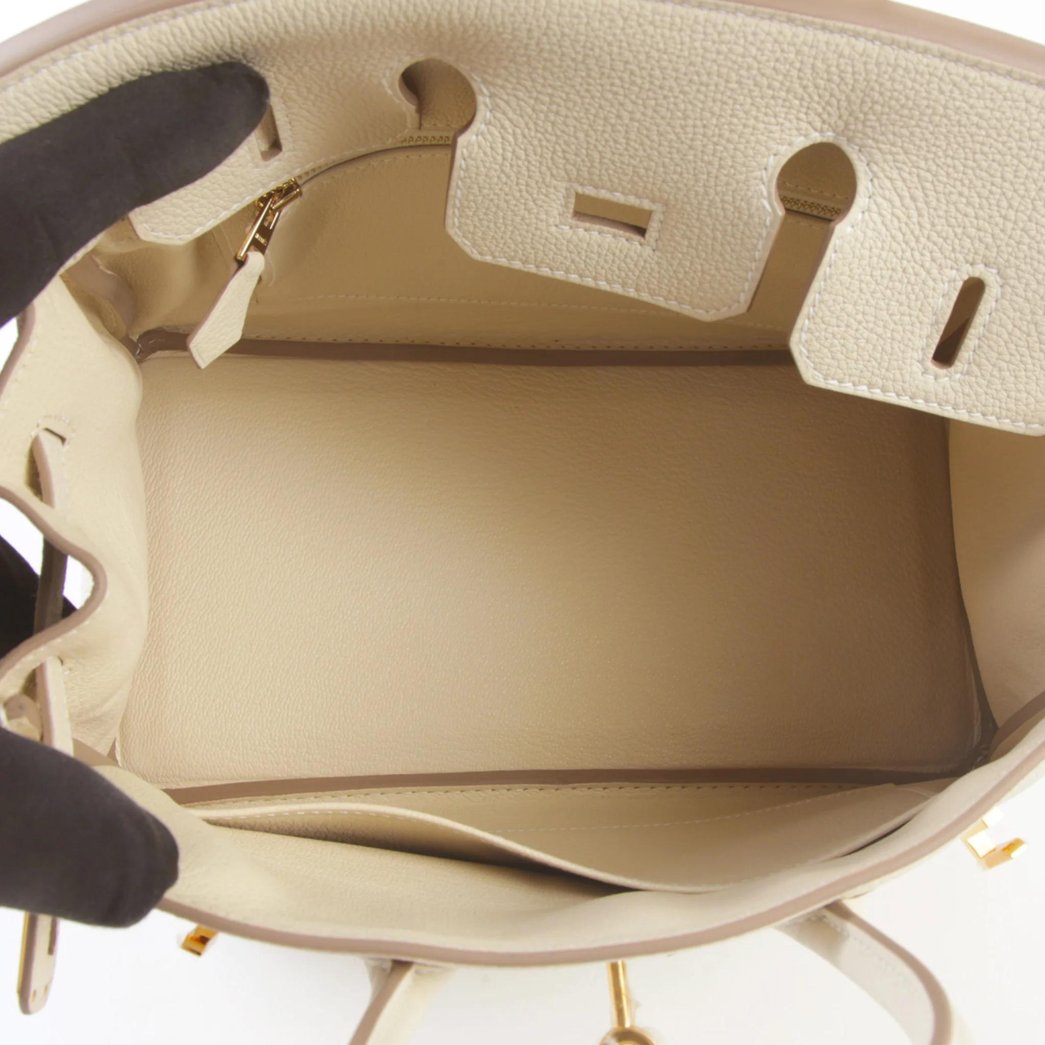 Brand New ( Rank N ) HERMÈS Birkin 25 Craie (10) Togo Gold hardware G (2026) - 10