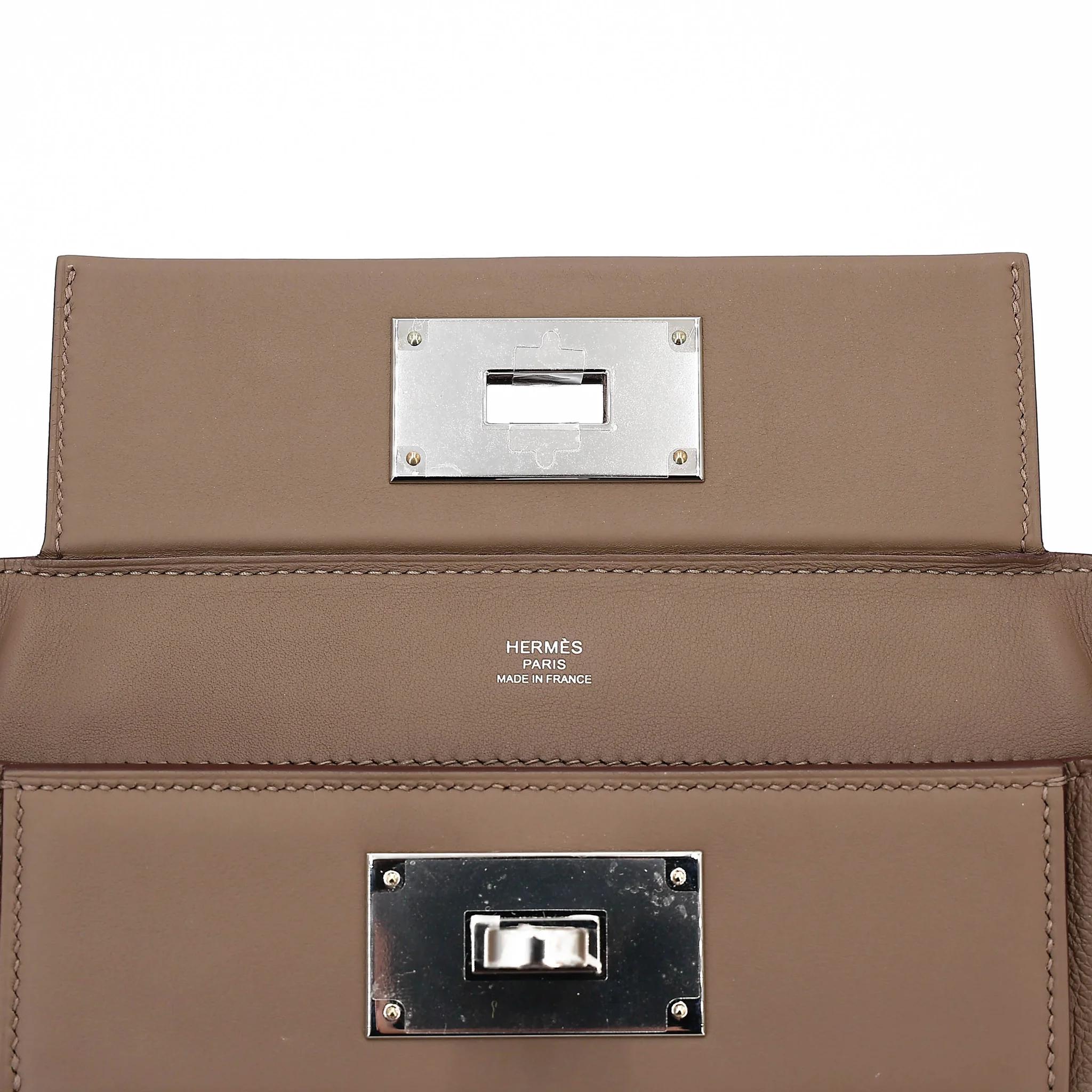ランク NS 未使用品 HERMÈS エルメス ヴァンキャトルミニ エトゥープ (18) エバーカラー シルバー金具 W刻印 (2024) - 11