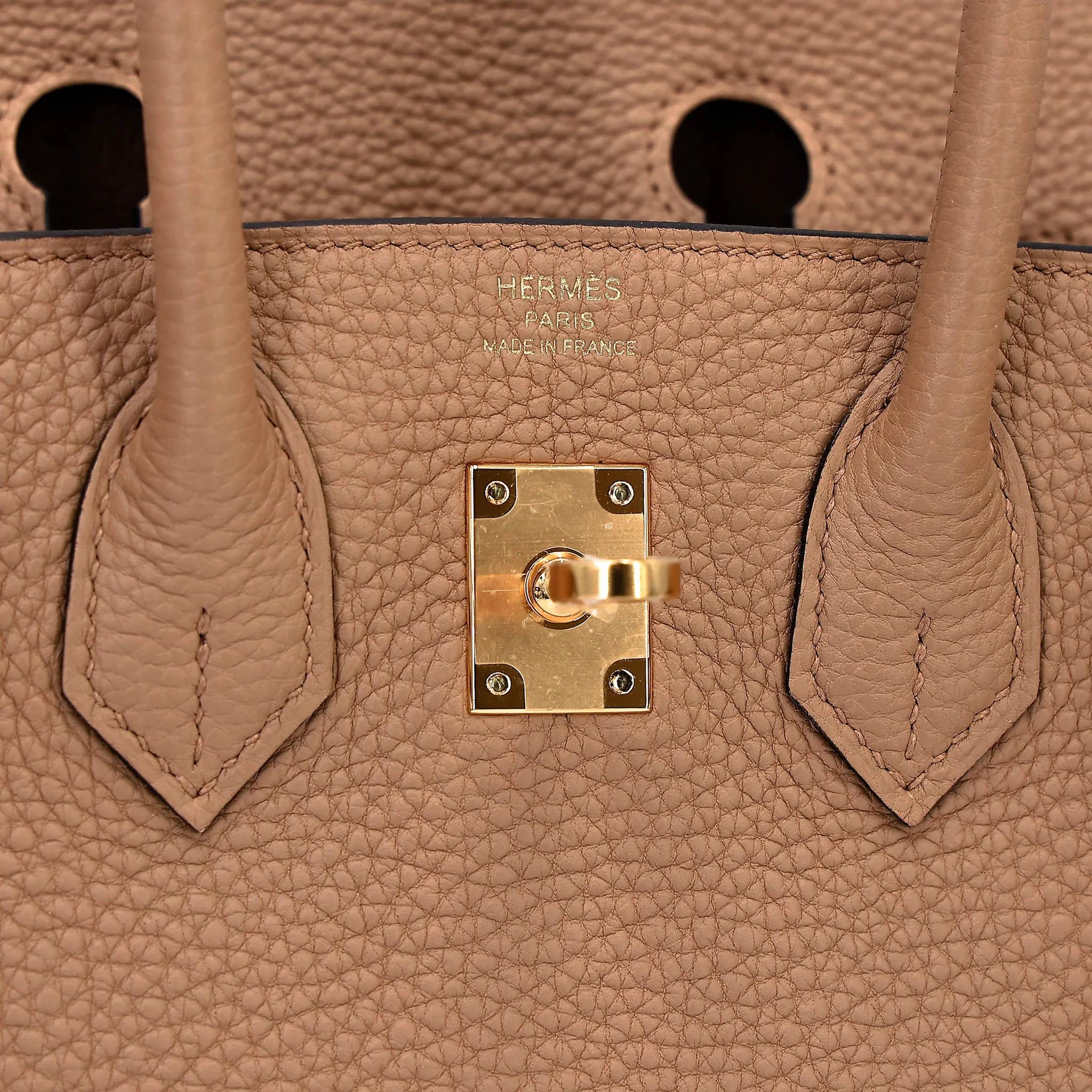 ランク NS 未使用品 HERMÈS エルメス バーキン25 チャイ(0M) トゴ ゴールド金具 U刻印 (2022) - 10
