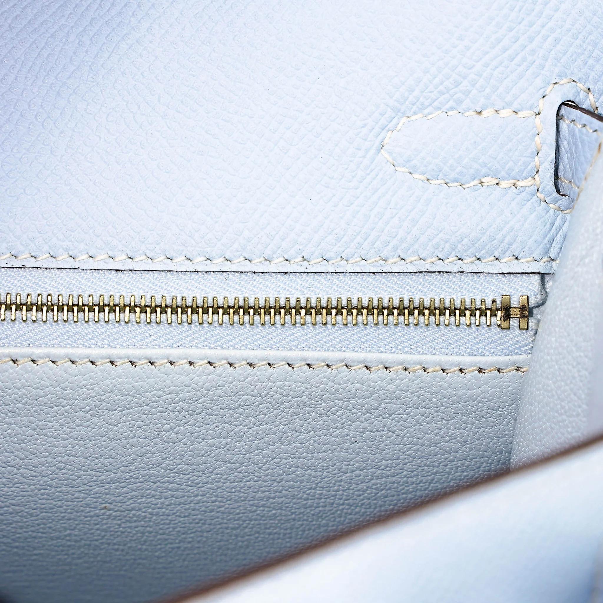 ランク NS 未使用品 HERMÈS エルメス ケリー25 セリエ ブルーブリュム (T0) エプソン ゴールド金具 Y刻印 (2020) - 14