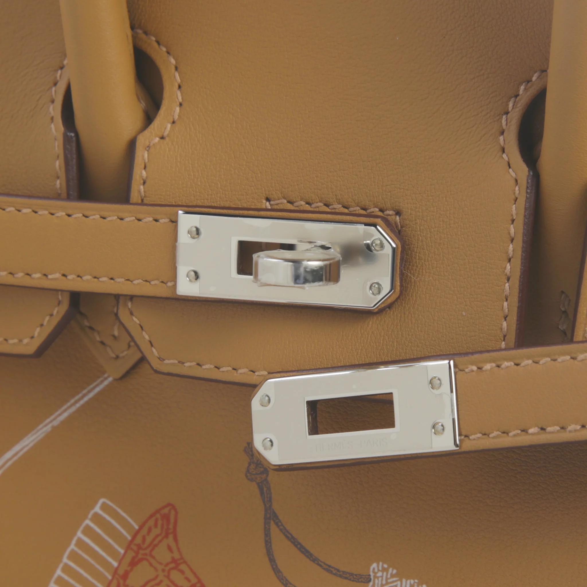 Unused ( Rank NS ) HERMÈS Limited Edition Birkin 25 In & Out Biscuit (4B) Swift Palladium hardware Z (2021) - 8