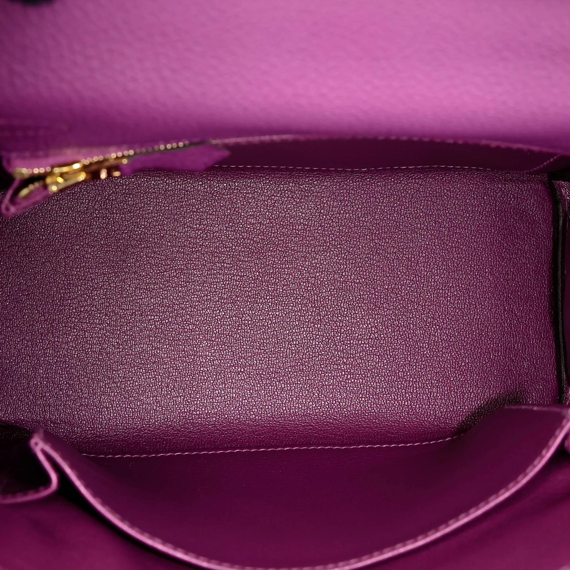 Unused ( Rank NS ) HERMÈS Special Order Kelly 25 HSS Anemone (P9) Etain (8F) Togo Gold hardware D (2019) - 18