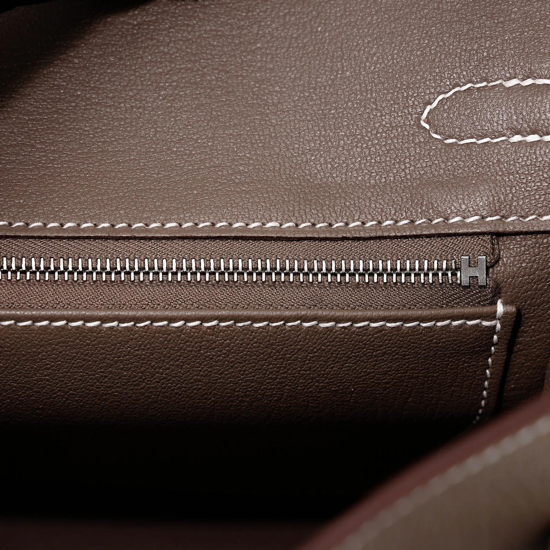 Brand New ( Rank N ) HERMÈS Birkin 25 Etoupe (18) Togo Palladium hardware G (2026) - 11