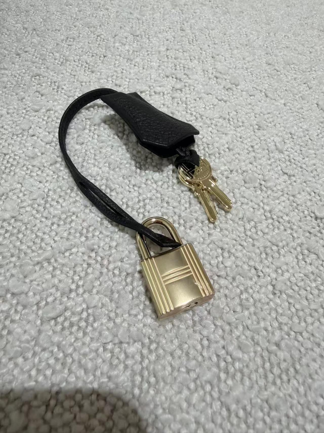 Unused ( Rank NS ) HERMÈS Birkin 25 Noir (89) Togo Gold hardware K (2025) - 20