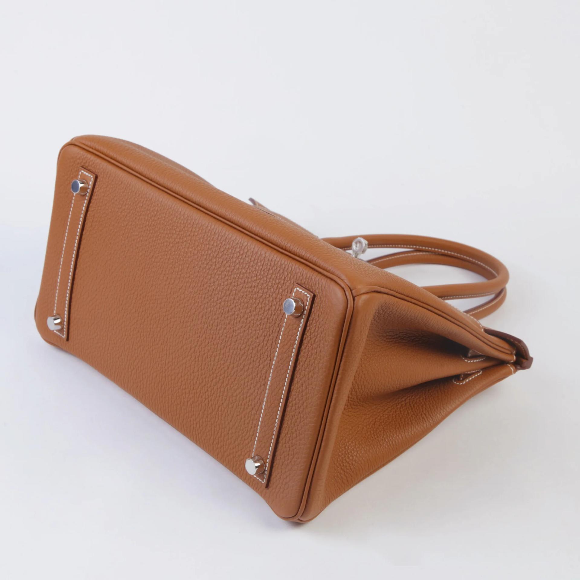 ランク N 新品 HERMÈS エルメス バーキン30 ゴールド (37) トゴ シルバー金具 G刻印 (2026) - 5