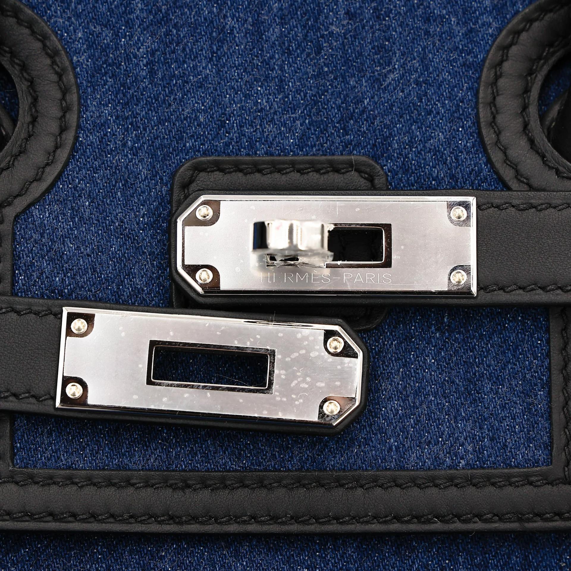 Brand New ( Rank N ) HERMÈS Limited Edition Birkin Cargo 35 Denim Denim Swift Palladium hardware K (2025) - 17