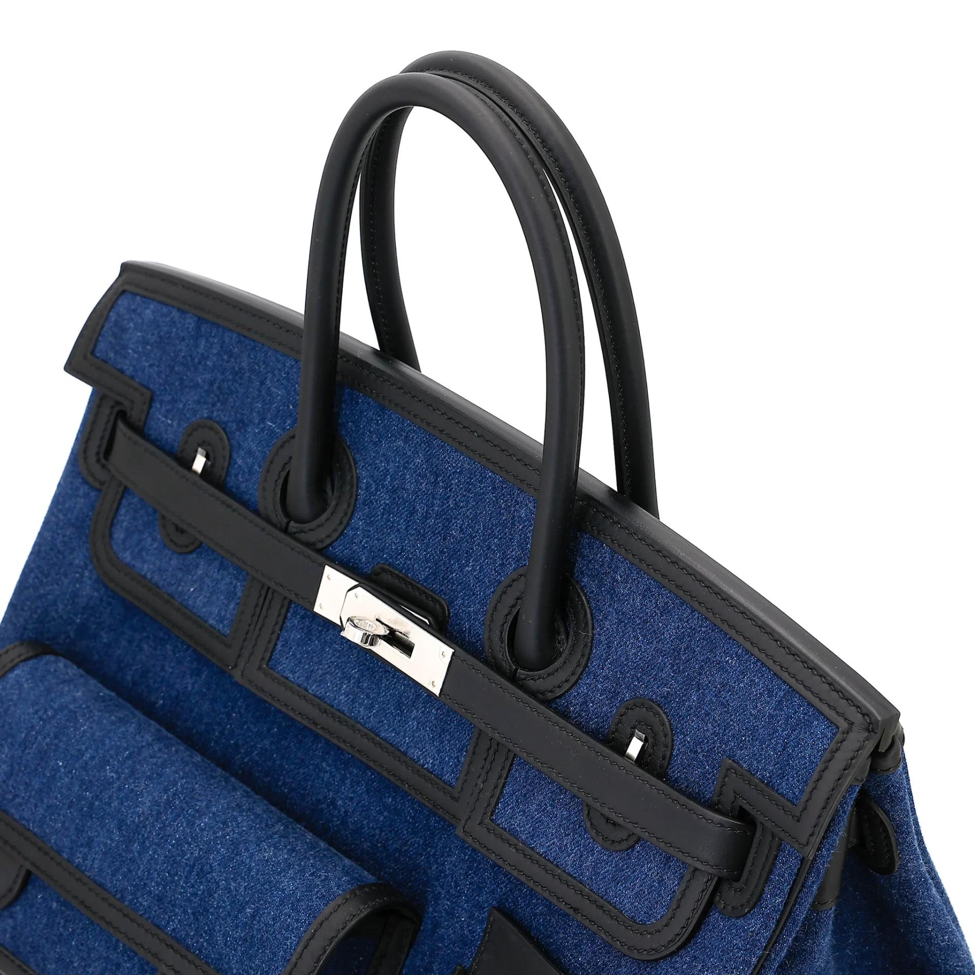 Brand New ( Rank N ) HERMÈS Limited Edition Birkin Cargo 35 Denim Denim Swift Palladium hardware K (2025) - 3