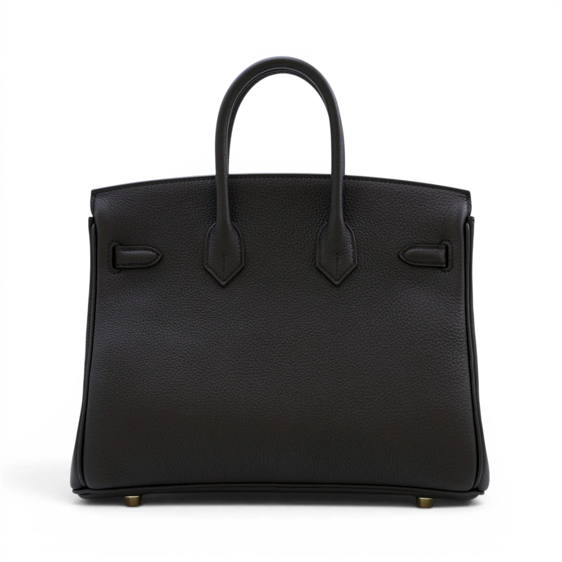 Unused ( Rank NS ) HERMÈS Birkin 25 Noir (89) Togo Gold hardware K (2025) - 2