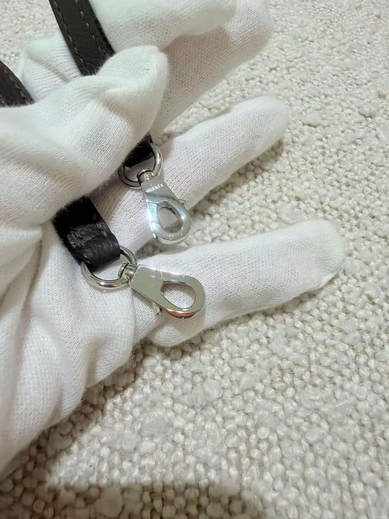 Very Good ( Rank A) HERMÈS Mini Kelly II Ebene (46) Epsom Electrum hardware K (2025) - 22