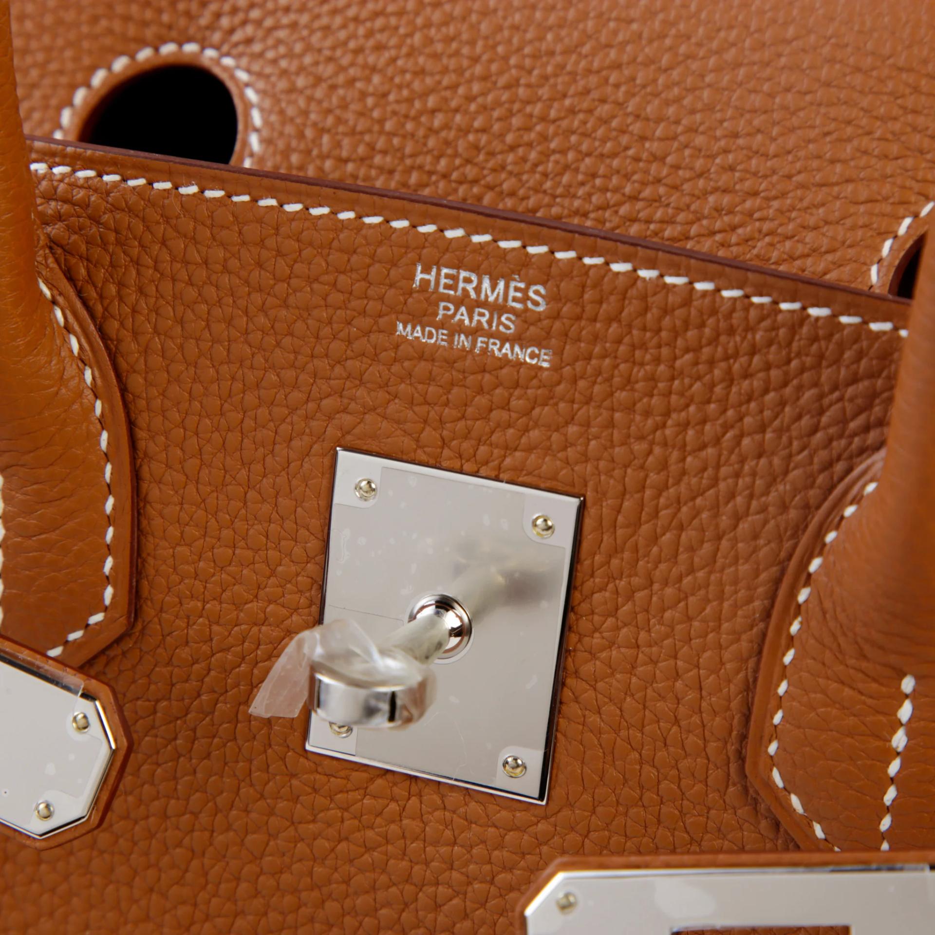 ランク N 新品 HERMÈS エルメス バーキン30 ゴールド (37) トゴ シルバー金具 G刻印 (2026) - 9