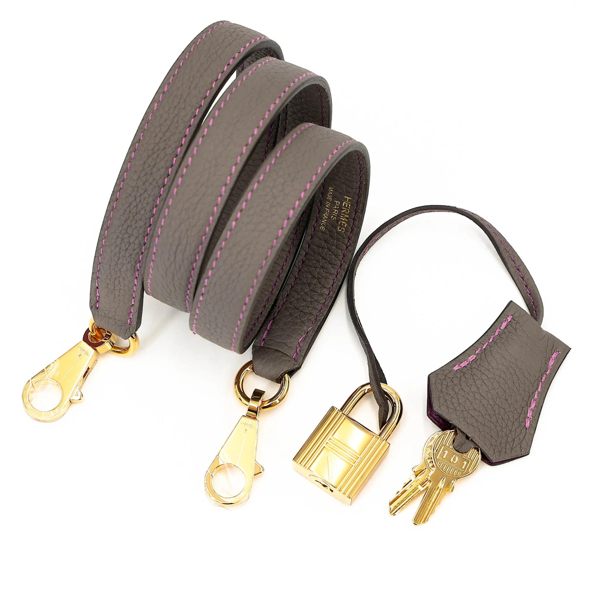 Unused ( Rank NS ) HERMÈS Special Order Kelly 25 HSS Anemone (P9) Etain (8F) Togo Gold hardware D (2019) - 19