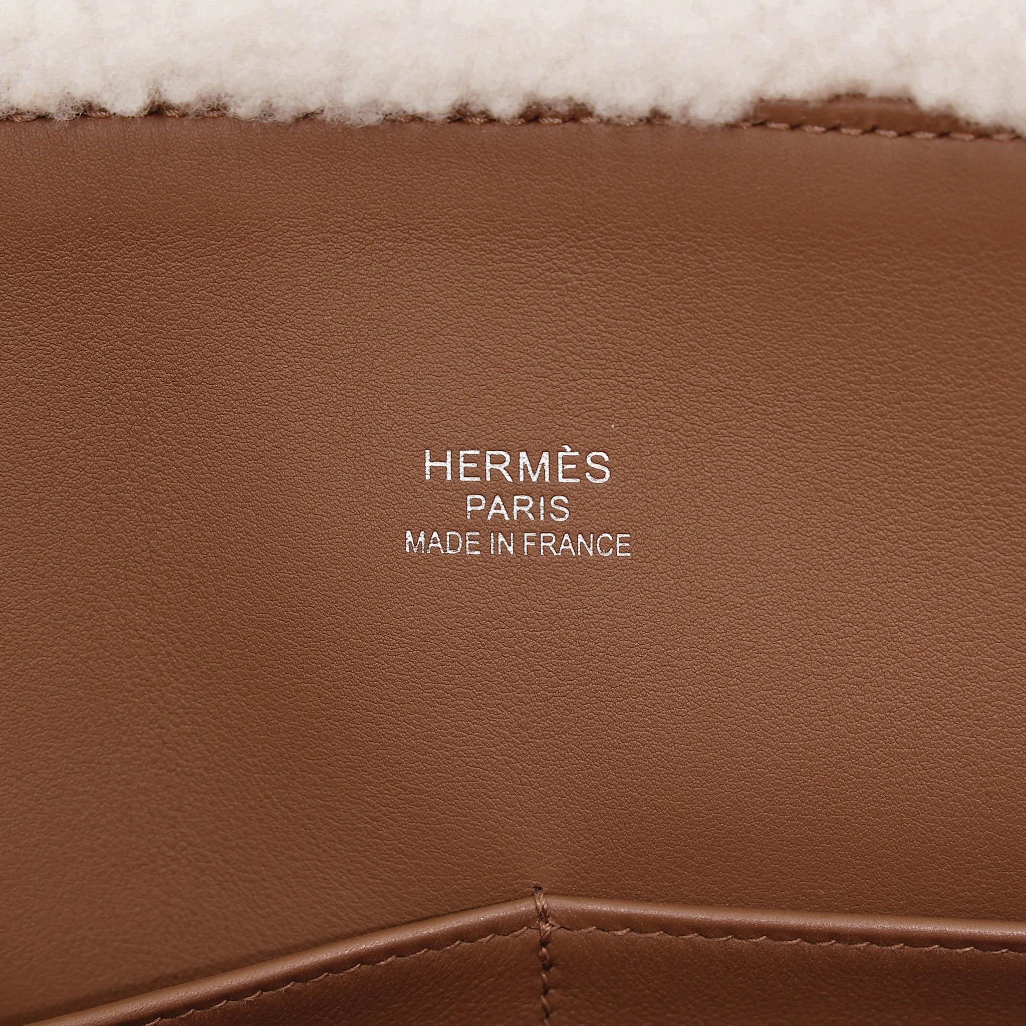 Excellent ( Rank SA ) HERMÈS Limited Edition Kelly 35 Teddy Alezan (3G) Chai (0M) Grizzly Swift Palladium hardware B (2023) - 18