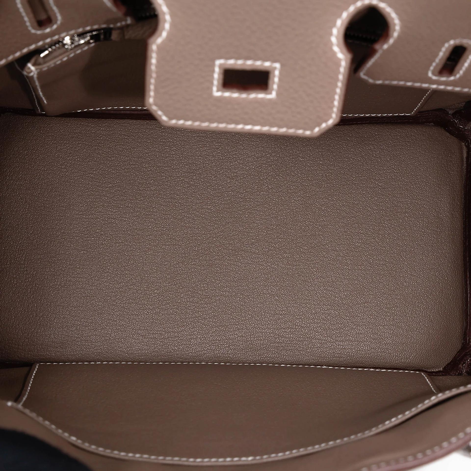 Brand New ( Rank N ) HERMÈS Birkin 25 Etoupe (18) Togo Palladium hardware G (2026) - 15