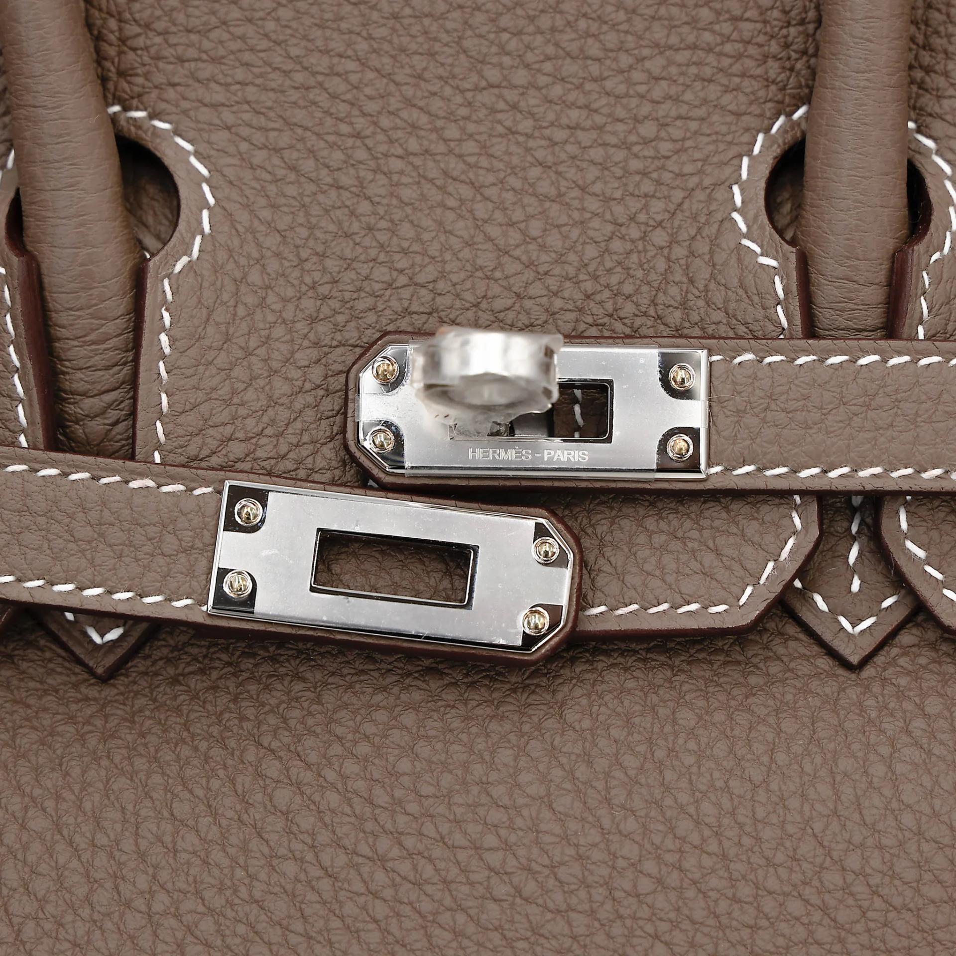 Brand New ( Rank N ) HERMÈS Birkin 25 Etoupe (18) Togo Palladium hardware G (2026) - 8