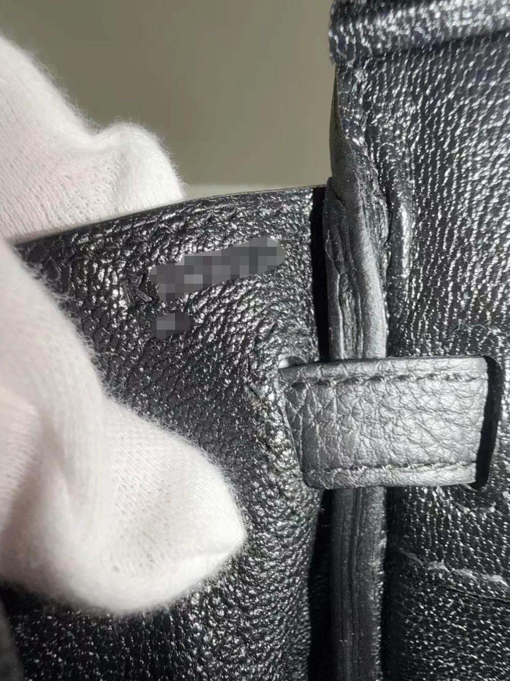 Unused ( Rank NS ) HERMÈS Birkin 25 Noir (89) Togo Gold hardware K (2025) - 19