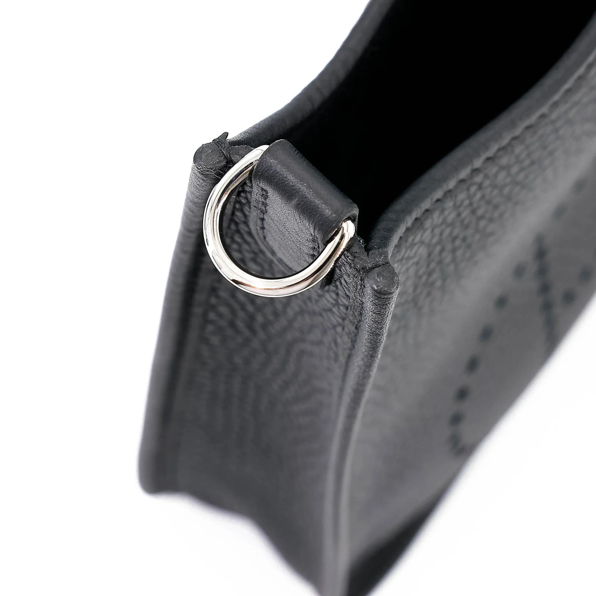 Brand New ( Rank N ) HERMÈS Neo Evelyne 16 Noir (89) Clemence Palladium hardware G (2026) - 11