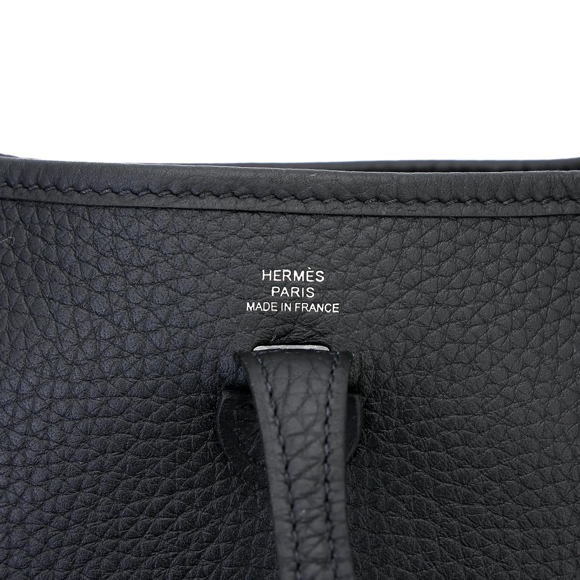 Brand New ( Rank N ) HERMÈS Neo Evelyne 16 Noir (89) Clemence Palladium hardware G (2026) - 9