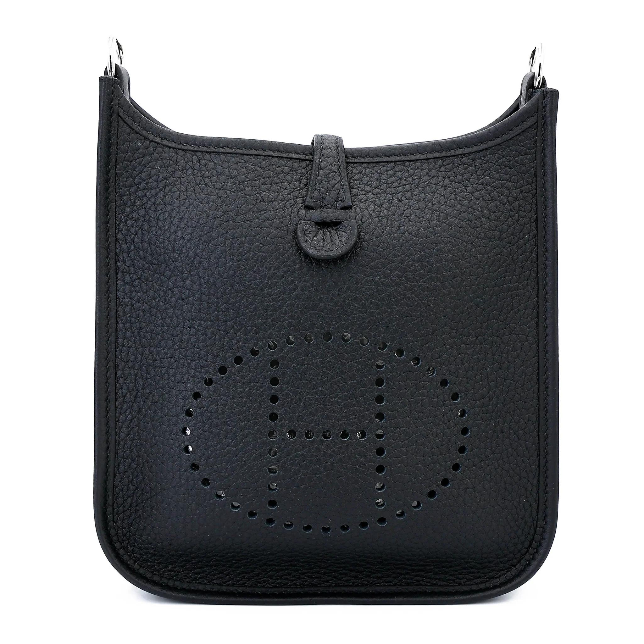 Brand New ( Rank N ) HERMÈS Neo Evelyne 16 Noir (89) Clemence Palladium hardware G (2026) - 1