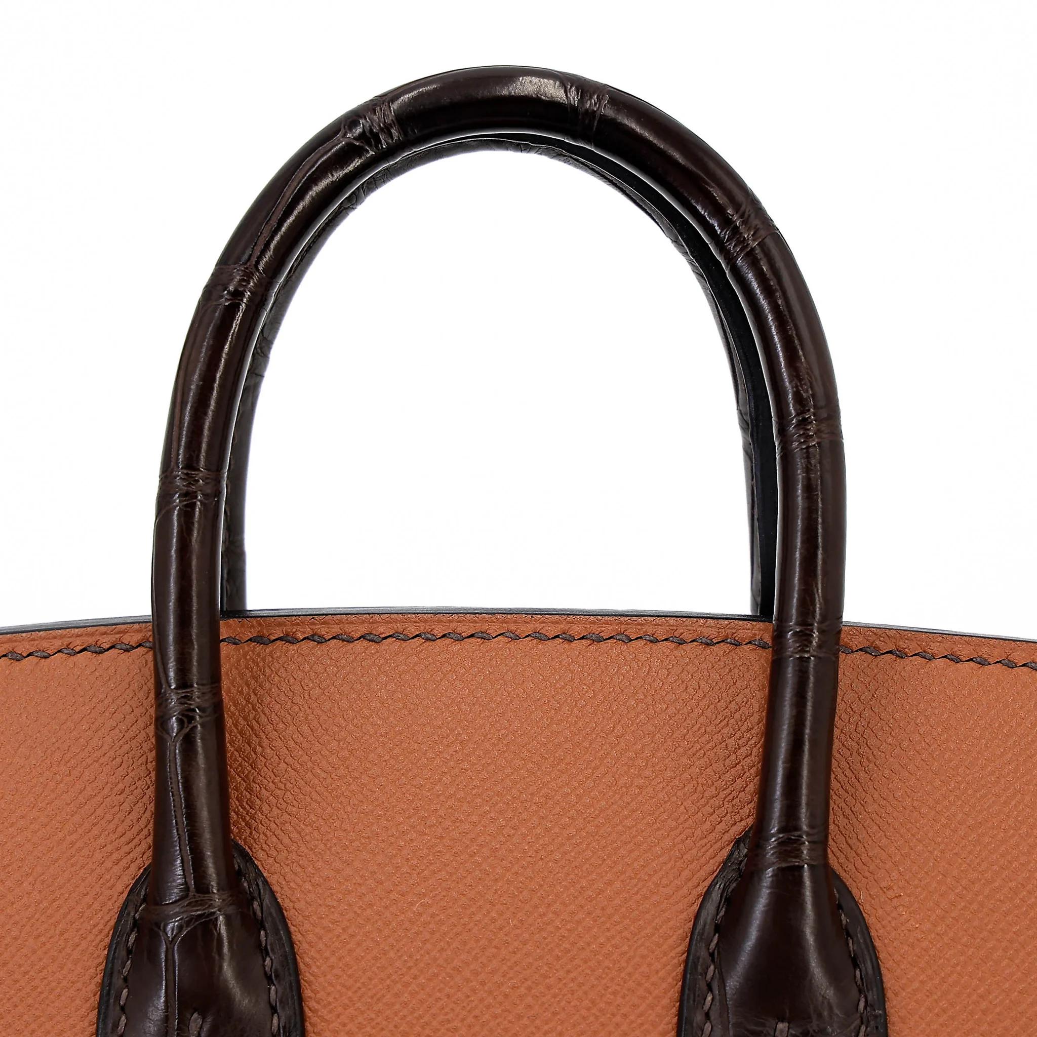 ランク SA HERMÈS エルメス 限定品 バーキン フォーブル ゴールド (37) エベンヌ (46) ブリュレ (4G) オレンジ (93) クレ (10) クロコダイル アリゲーター マット マダム ソンブレロ スイフト シルバー金具 Y刻印 (2020) - 10