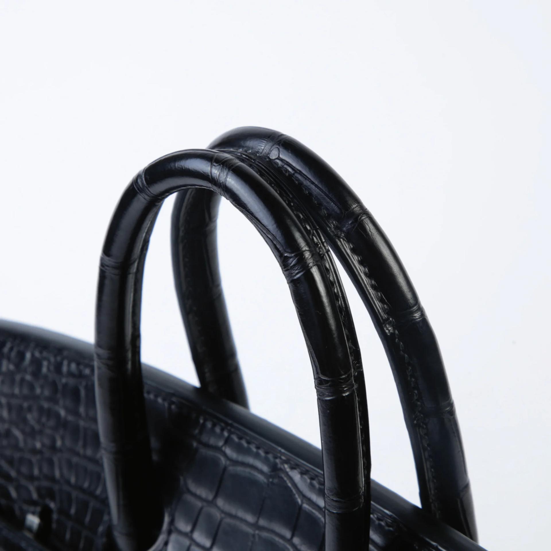 Brand New ( Rank N ) HERMÈS Birkin 25 Noir (89) Matte Alligator Palladium hardware K (2025) - 3