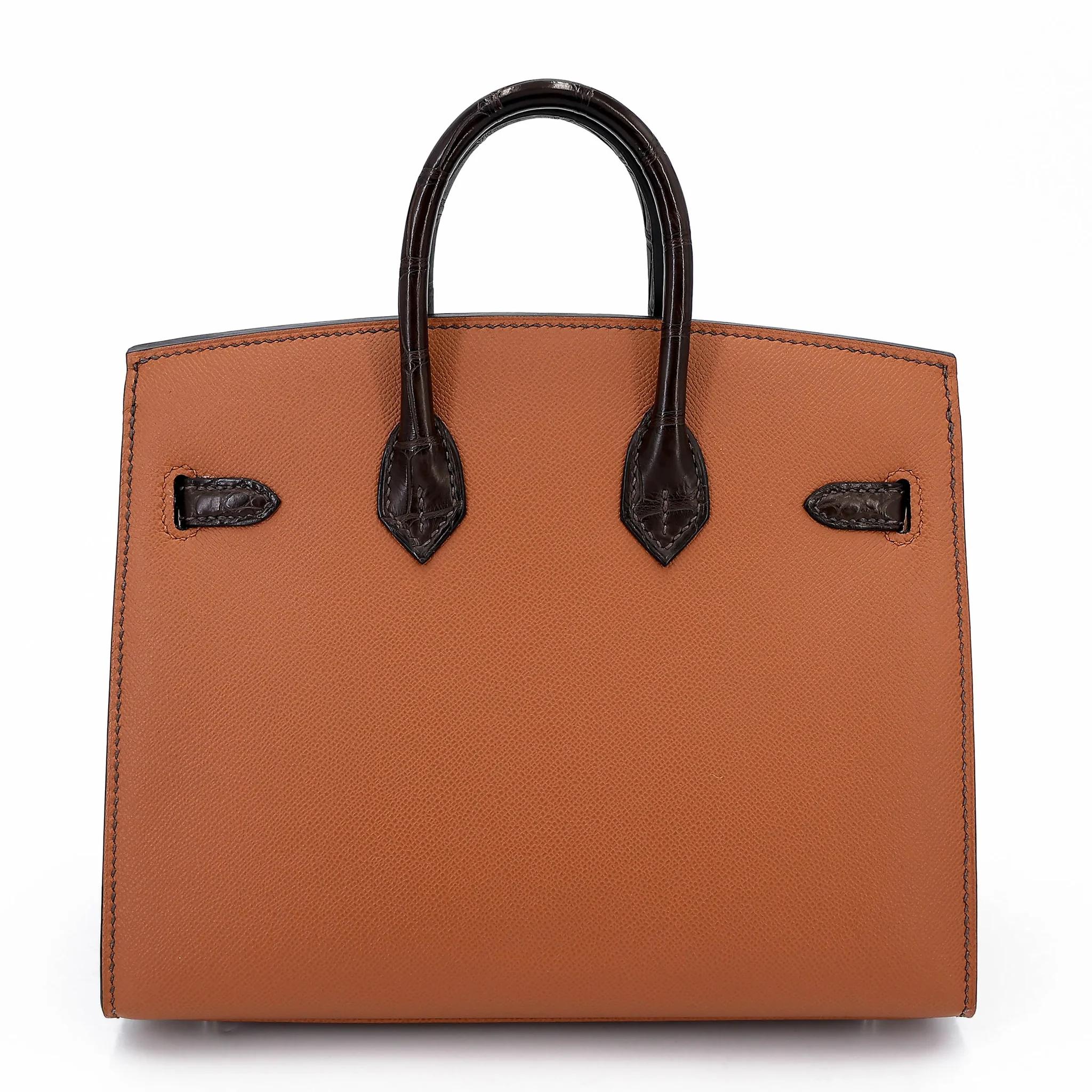 Birkin Faubourg 20 Gold (37) Ebene (46) Brulee (4G) Orange (93) Craie (10)