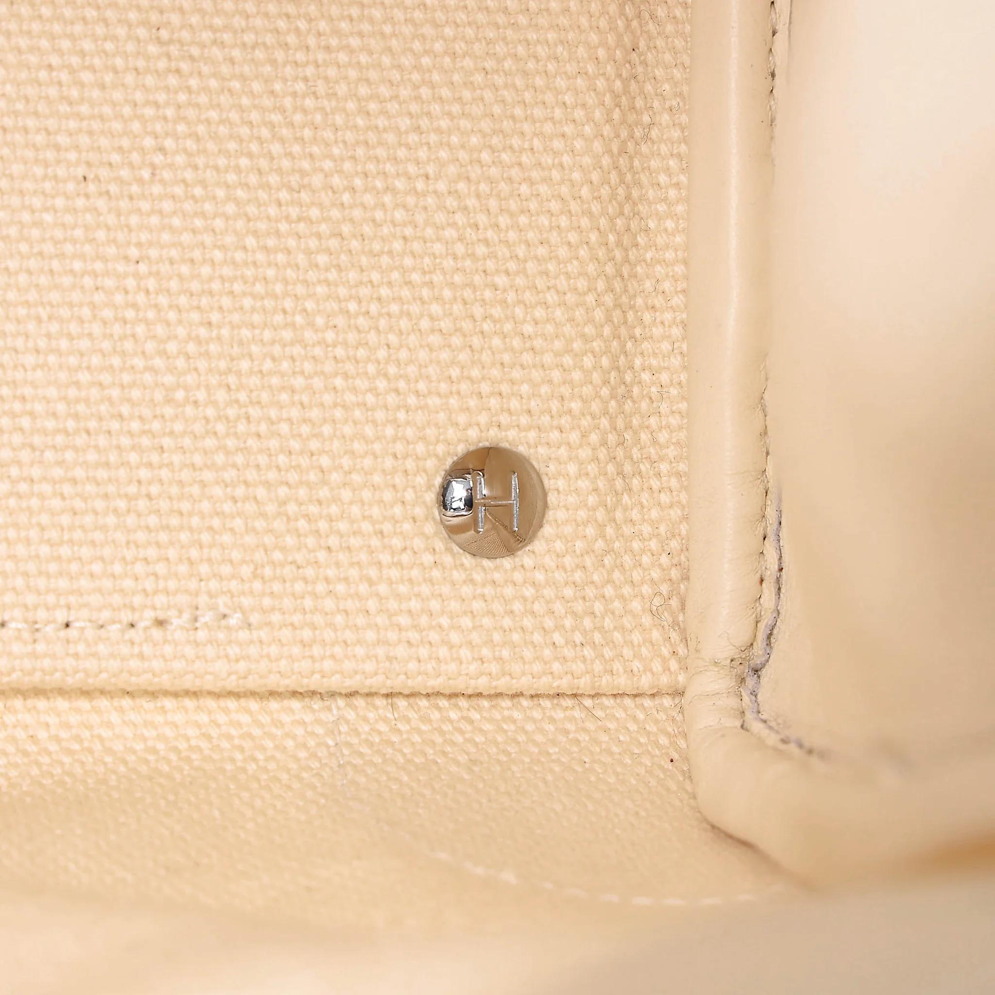 Excellent ( Rank SA ) HERMÈS Limited Edition Birkin Cargo 25 Nata (I2) Swift Toile Goeland canvas Palladium hardware U (2022) - 26