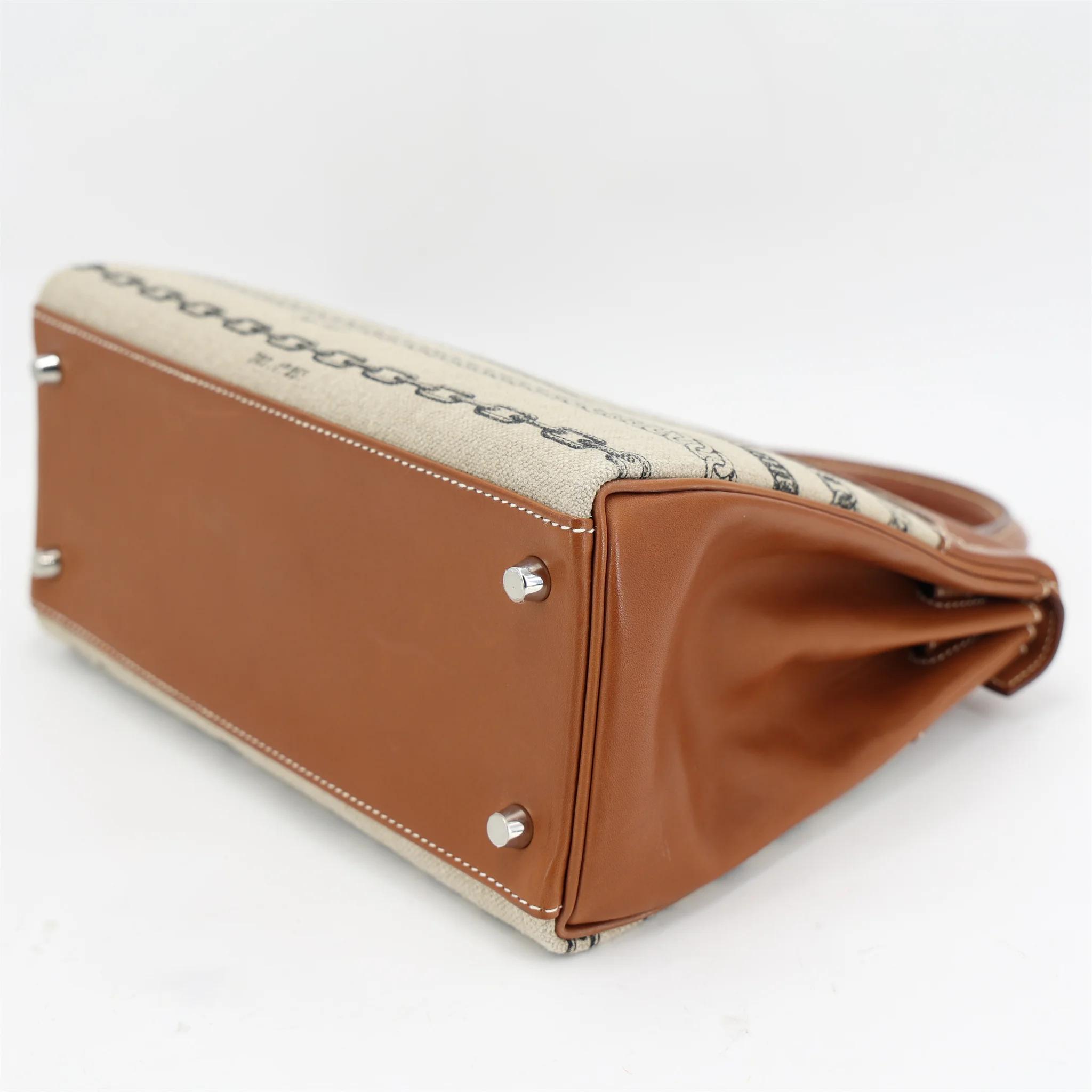 ランク A HERMÈS エルメス 限定品 ケリー28 デシュネ フォーブ (34) バレニア トワルキャンプ シルバー金具 C刻印 (2018) - 7