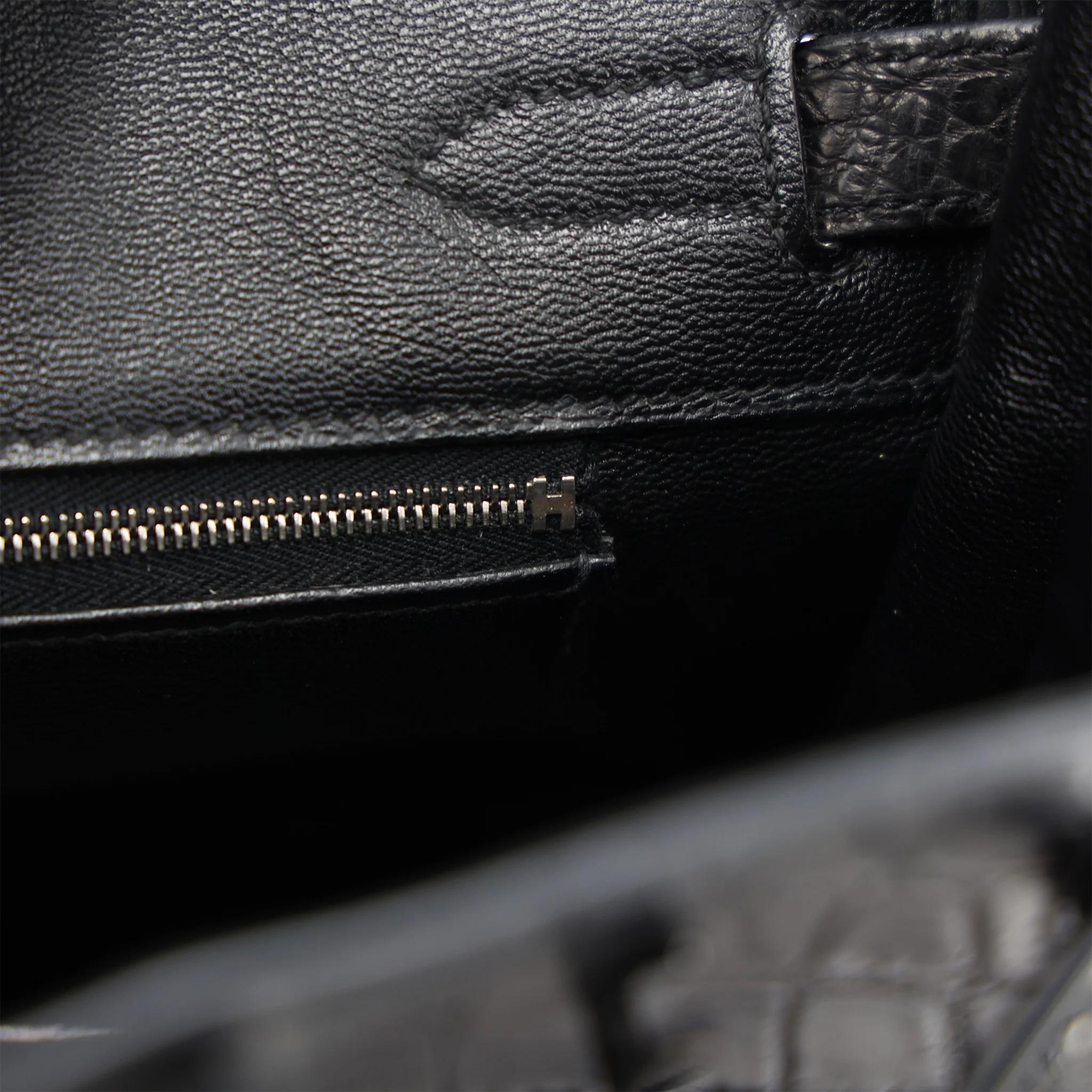 A美品 HERMÈS 爱马仕 限量收藏款 Birkin 30 So Black 89 黑色 Noir (Black) •• 尼罗鳄 雾面 黑扣 □N刻 2010年 - 17