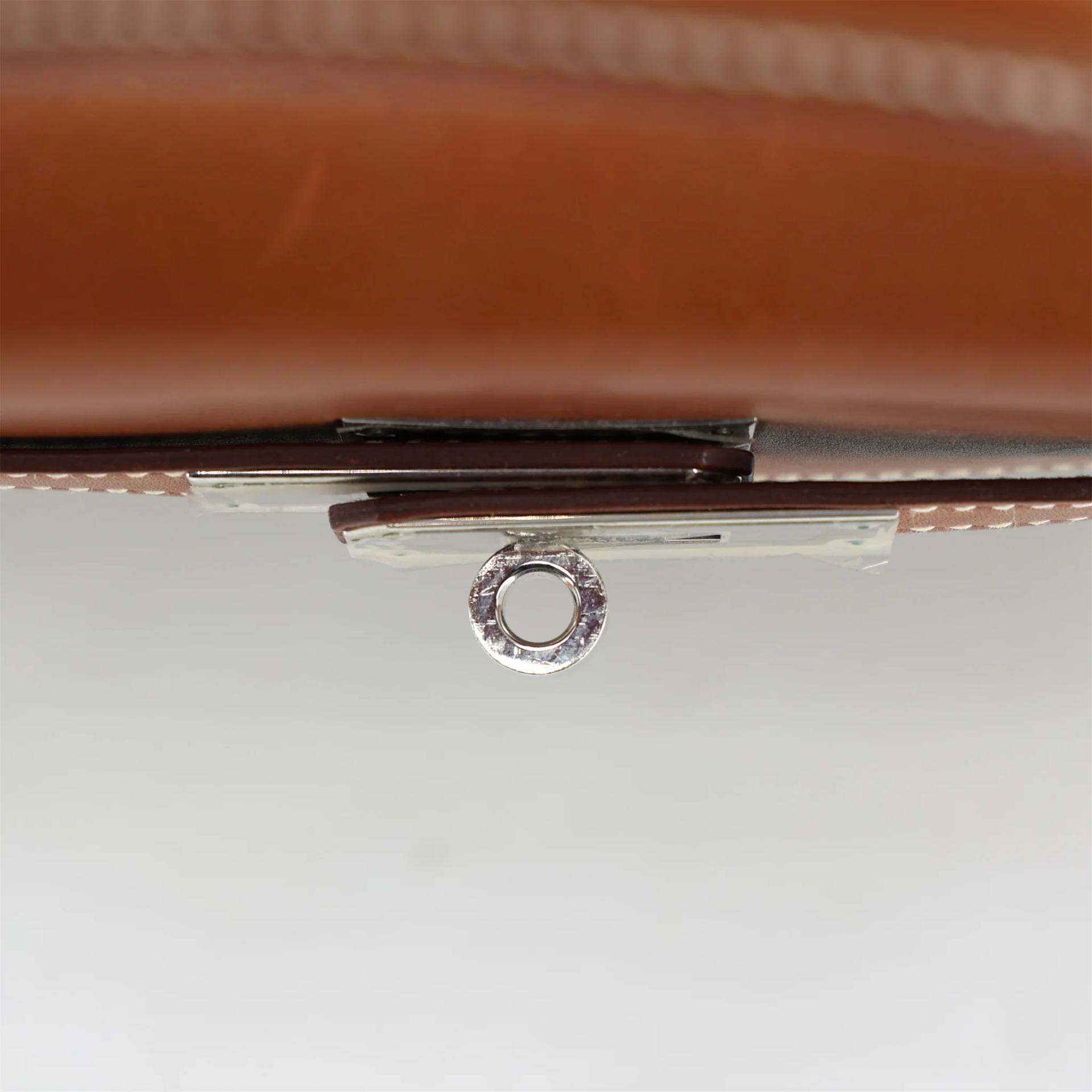 Very Good ( Rank A) HERMÈS Limited Edition Kelly 28 De Camp Dechainee Fauve (34) Barenia Toile Camp canvas Palladium hardware C (2018) - 9