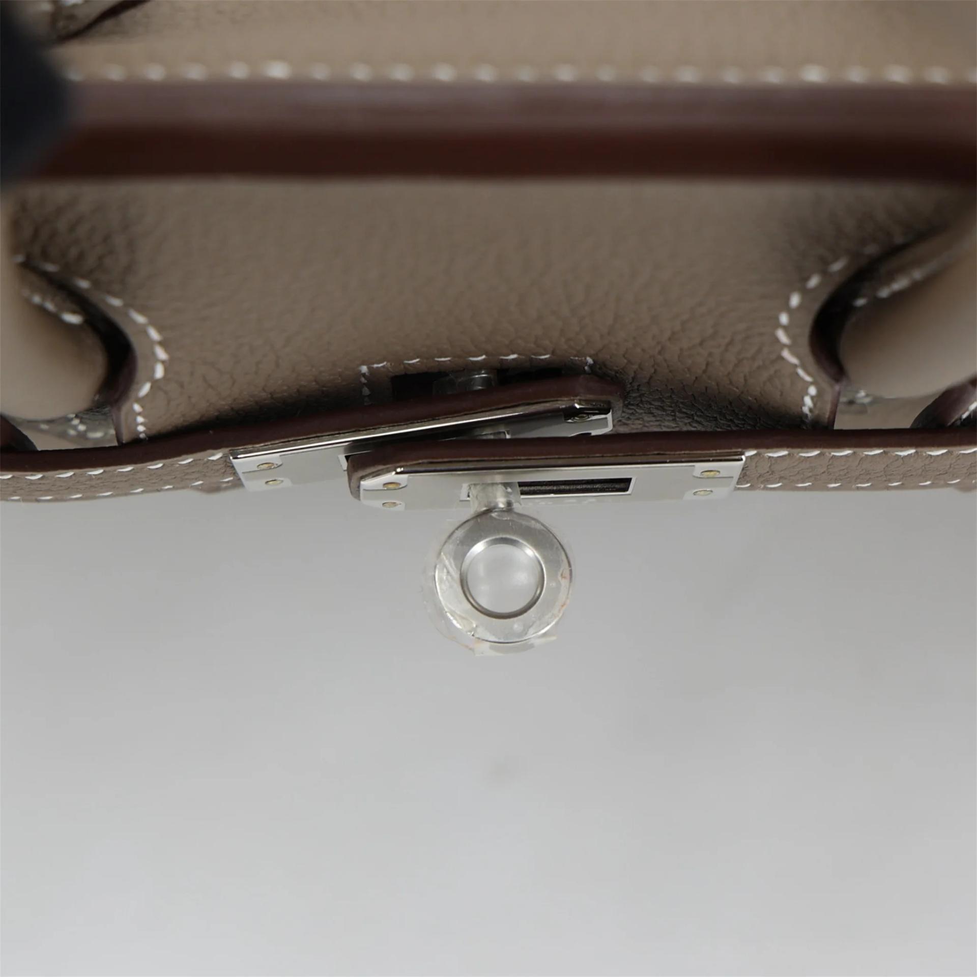 Brand New ( Rank N ) HERMÈS Birkin 25 Etoupe (18) Togo Palladium hardware G (2026) - 9