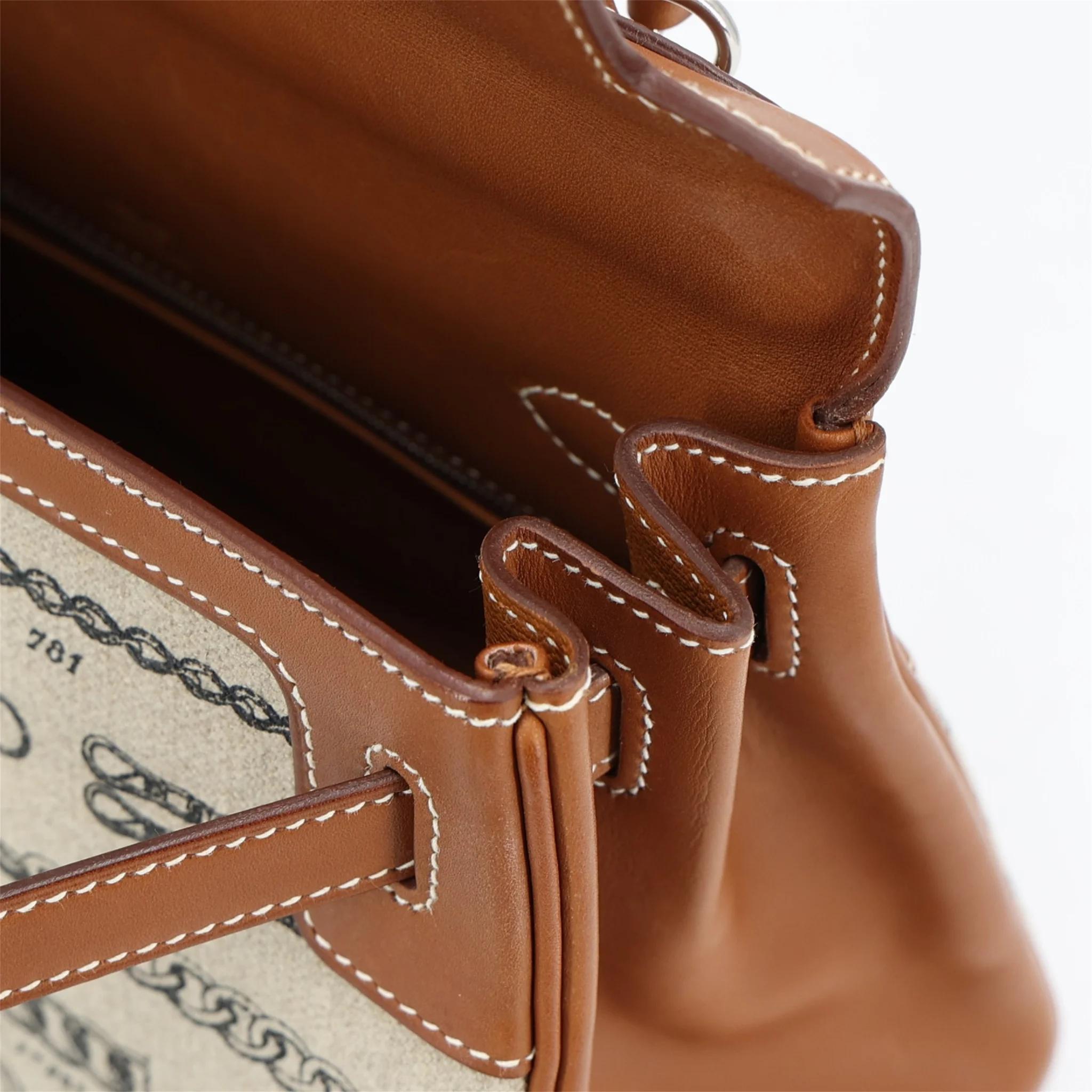 ランク A HERMÈS エルメス 限定品 ケリー28 デシュネ フォーブ (34) バレニア トワルキャンプ シルバー金具 C刻印 (2018) - 15