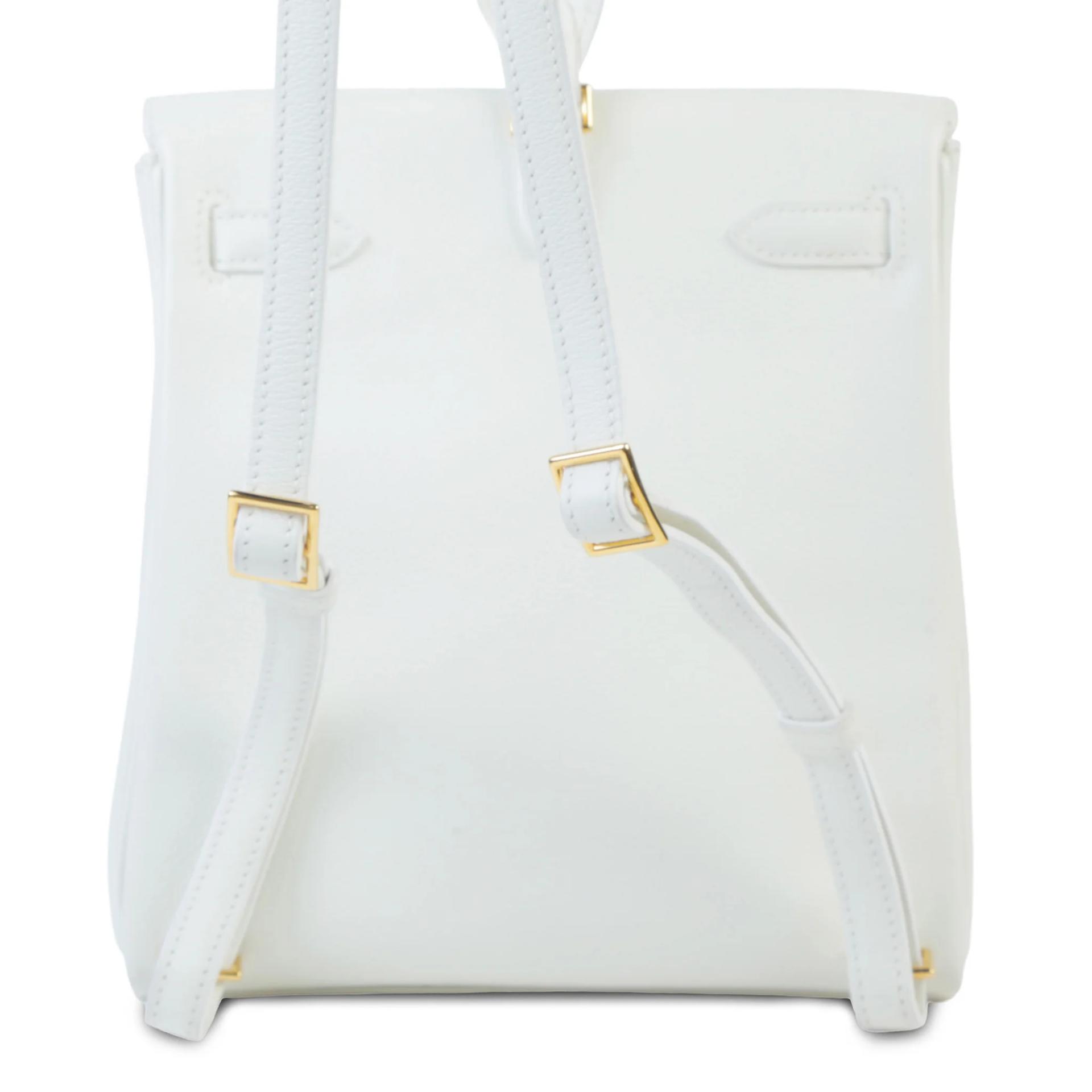 Very Good ( Rank A) HERMÈS Kelly Ado PM White (01) Evercolor Gold hardware Z (2021) - 2