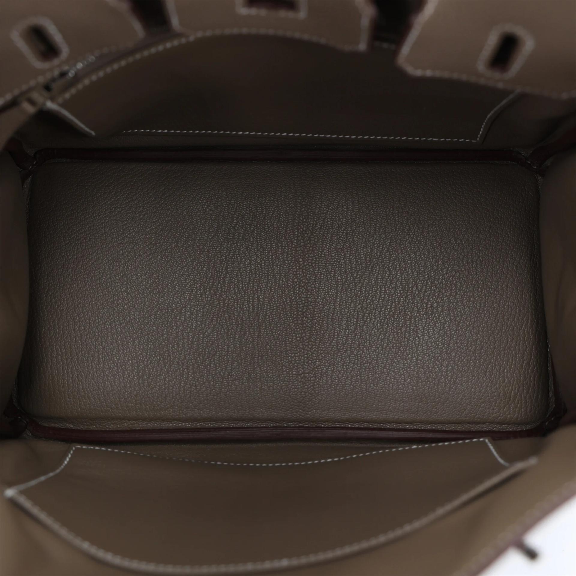 Brand New ( Rank N ) HERMÈS Birkin 25 Etoupe (18) Togo Palladium hardware G (2026) - 10