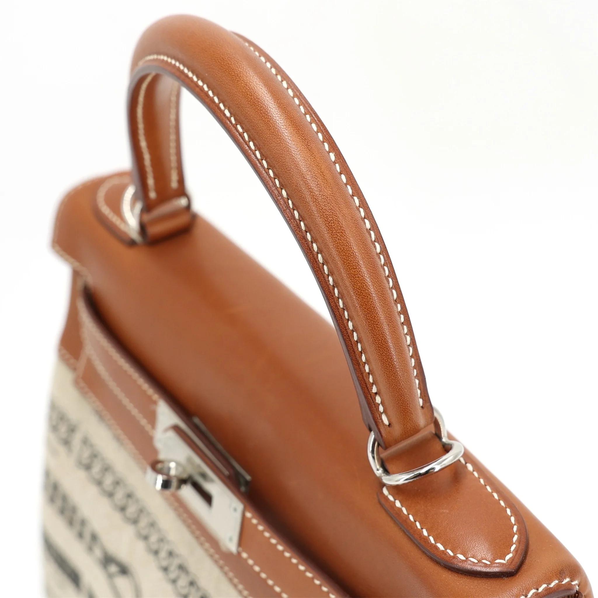 ランク A HERMÈS エルメス 限定品 ケリー28 デシュネ フォーブ (34) バレニア トワルキャンプ シルバー金具 C刻印 (2018) - 3