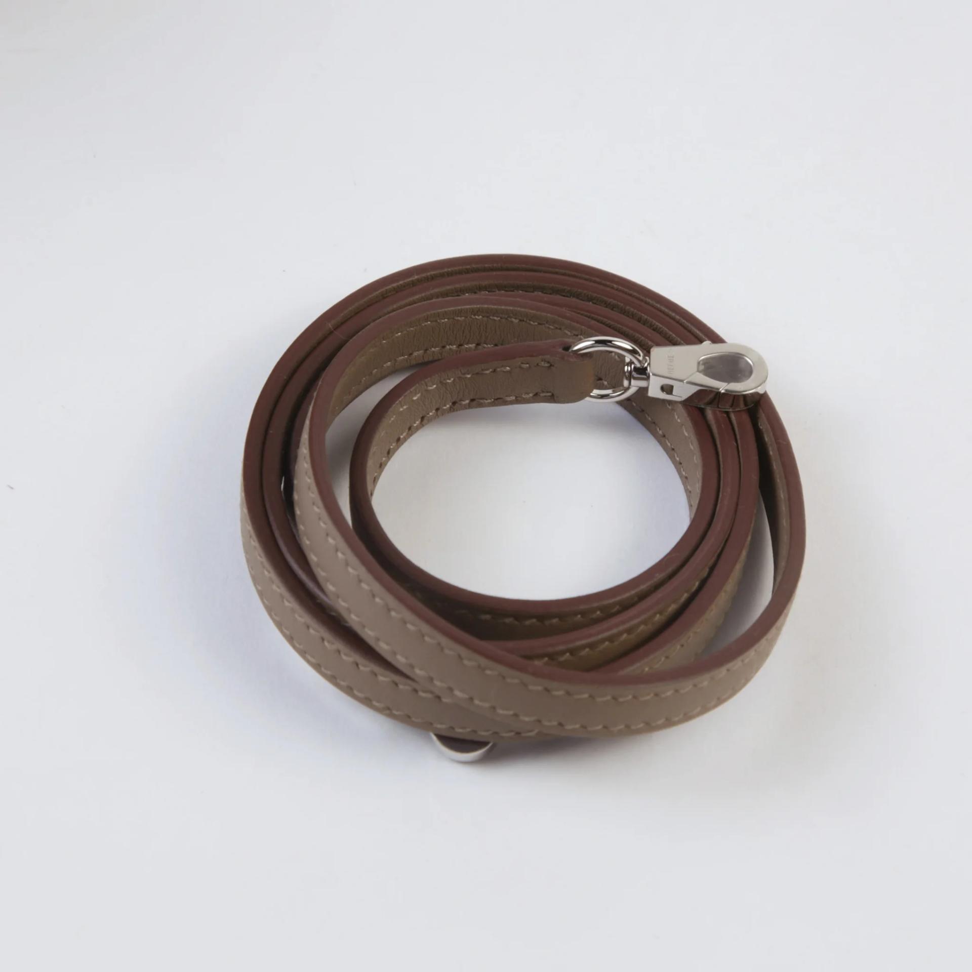 Unused ( Rank NS ) HERMÈS Mini Kelly II Teddy Gris caillou Etoupe (18) Ecru Grizzly Swift Mouton Palladium hardware W (2024) - 13