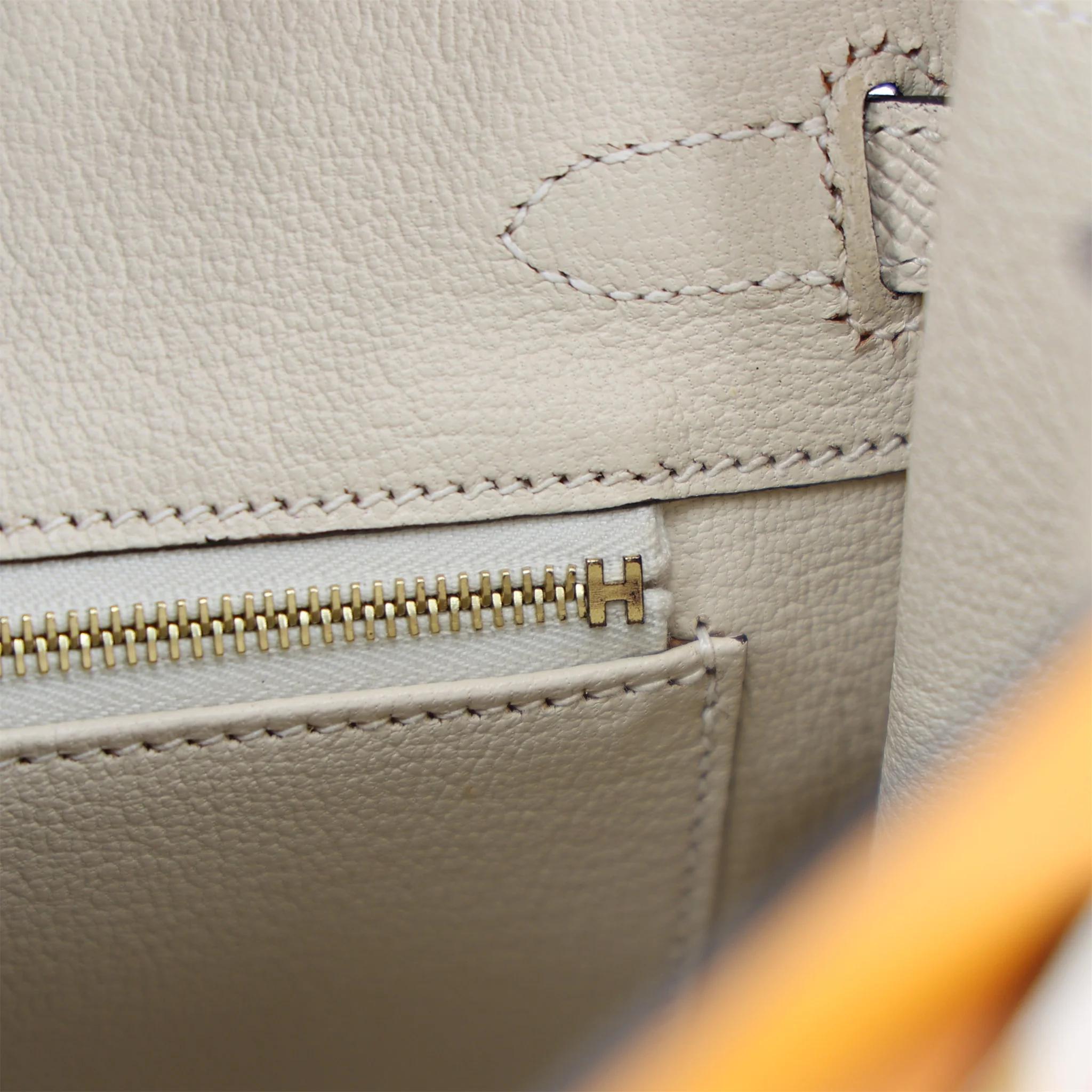 ランク SA HERMÈS エルメス スペシャルオーダー バーキン25 ジョーヌドール (9V) クレ (10) エプソン マットゴールド金具 C刻印 (2018) - 15