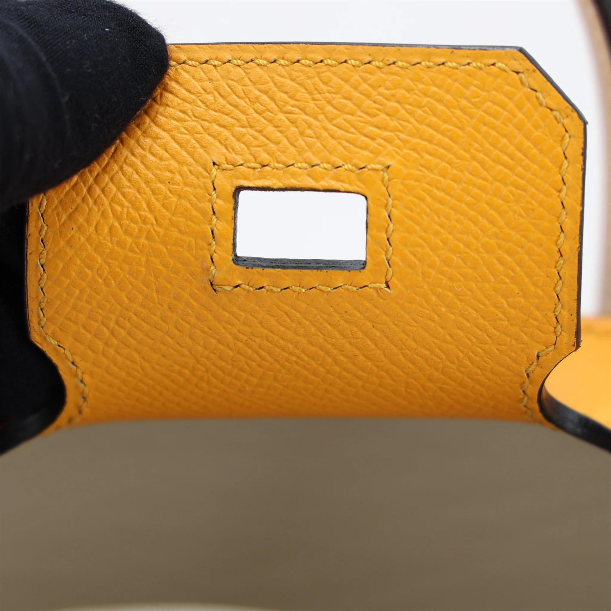 ランク SA HERMÈS エルメス スペシャルオーダー バーキン25 ジョーヌドール (9V) クレ (10) エプソン マットゴールド金具 C刻印 (2018) - 16