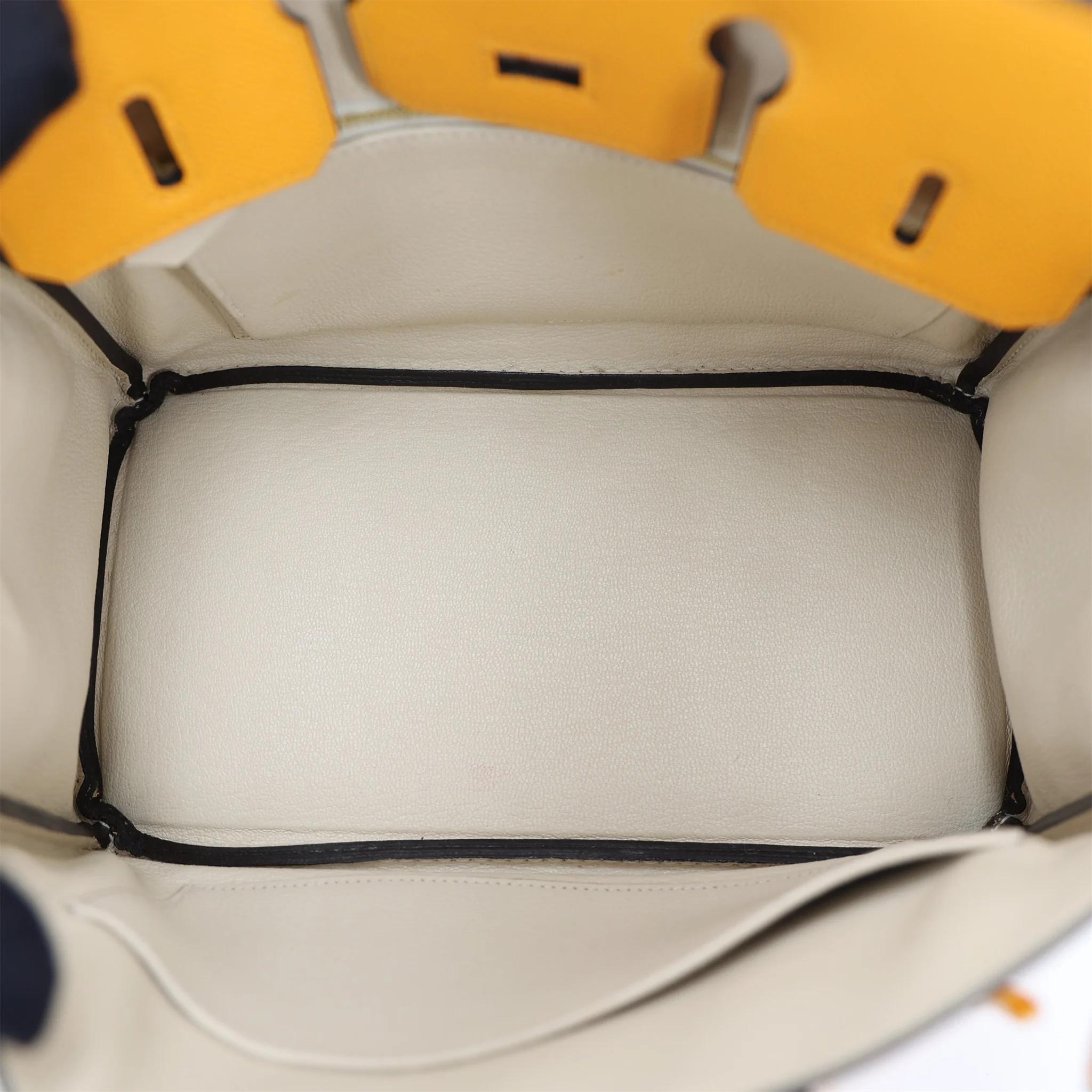 ランク SA HERMÈS エルメス スペシャルオーダー バーキン25 ジョーヌドール (9V) クレ (10) エプソン マットゴールド金具 C刻印 (2018) - 11